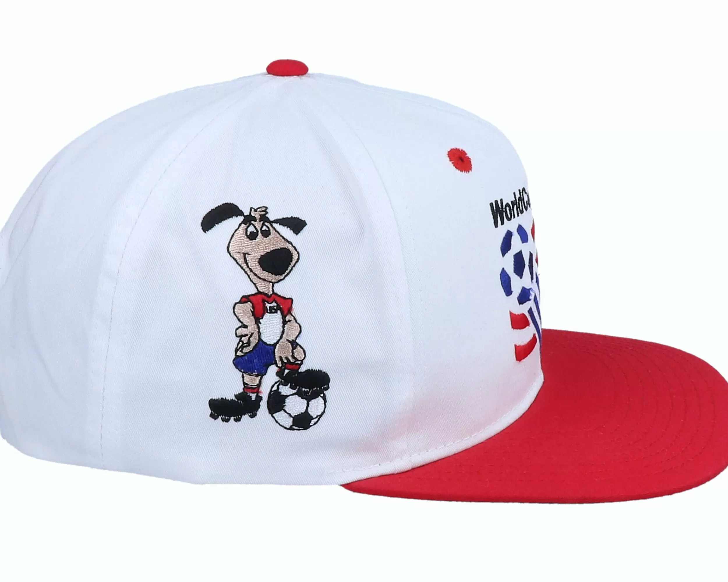 Twins Enterprise 1994 World Cup Logo Mascot White/Red Vintage Snapback - -Unisex Snapback