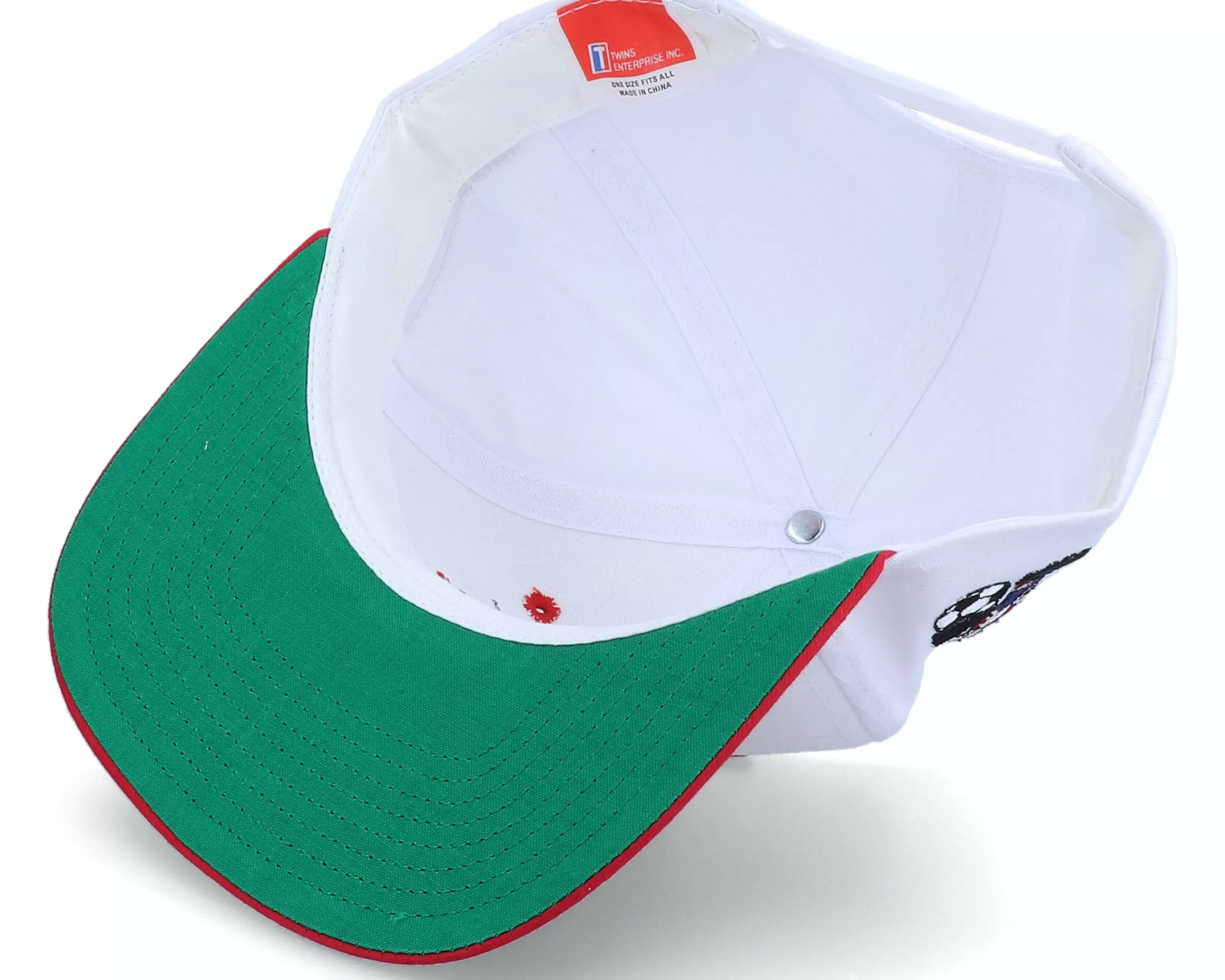 Twins Enterprise 1994 World Cup Logo Mascot White/Red Vintage Snapback - -Unisex Snapback