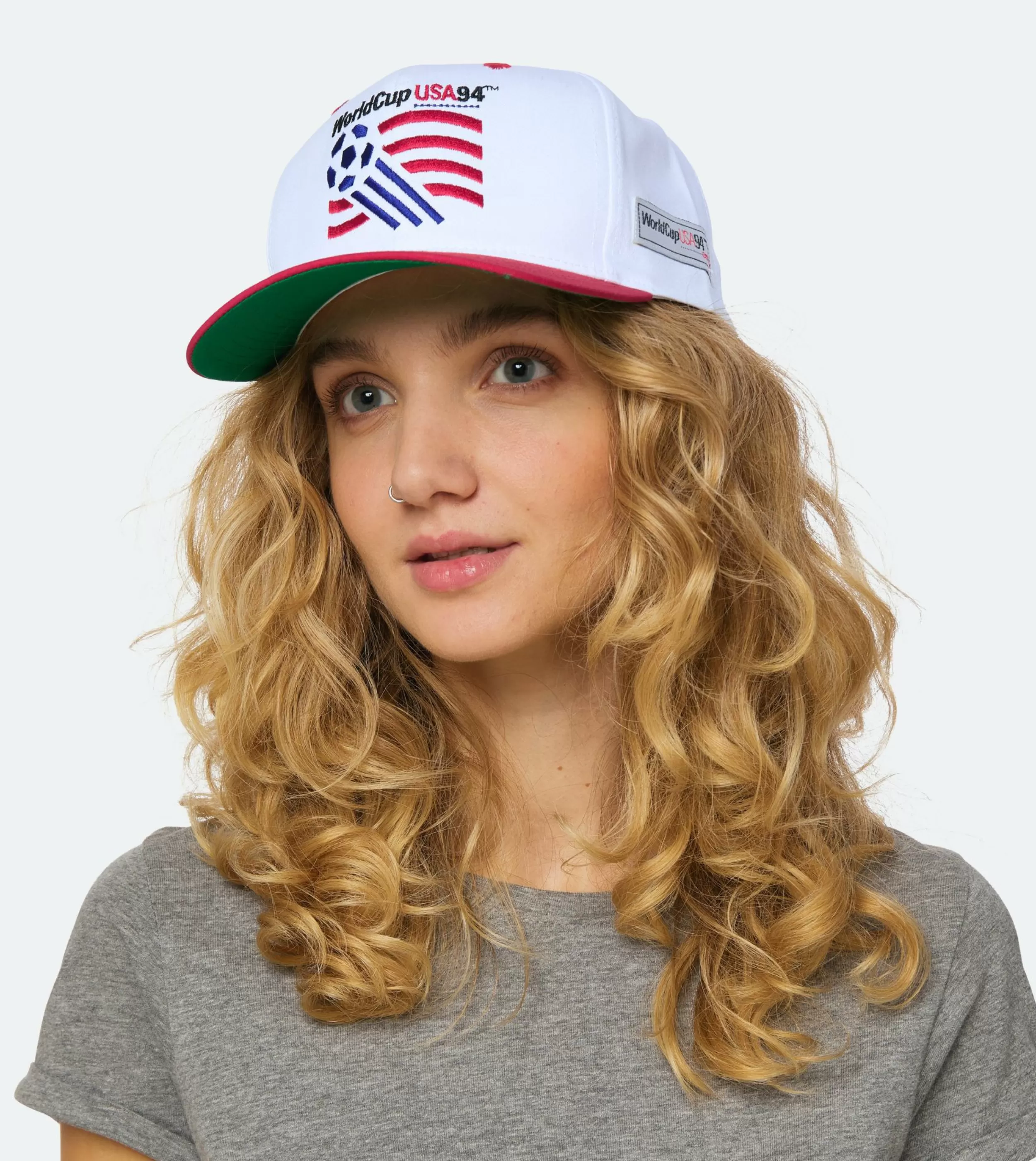 Twins Enterprise 1994 World Cup Logo Mascot White/Red Vintage Snapback - -Unisex Snapback
