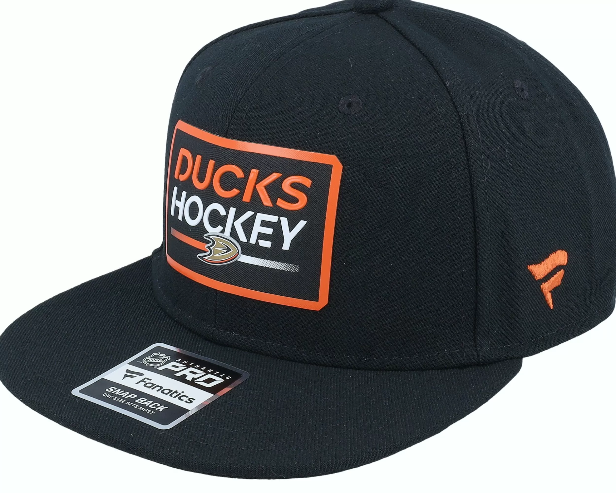 Fanatics Anaheim Ducks Authentic Pro Prime Beanie Athletic Black Snapback - -Unisex Snapback