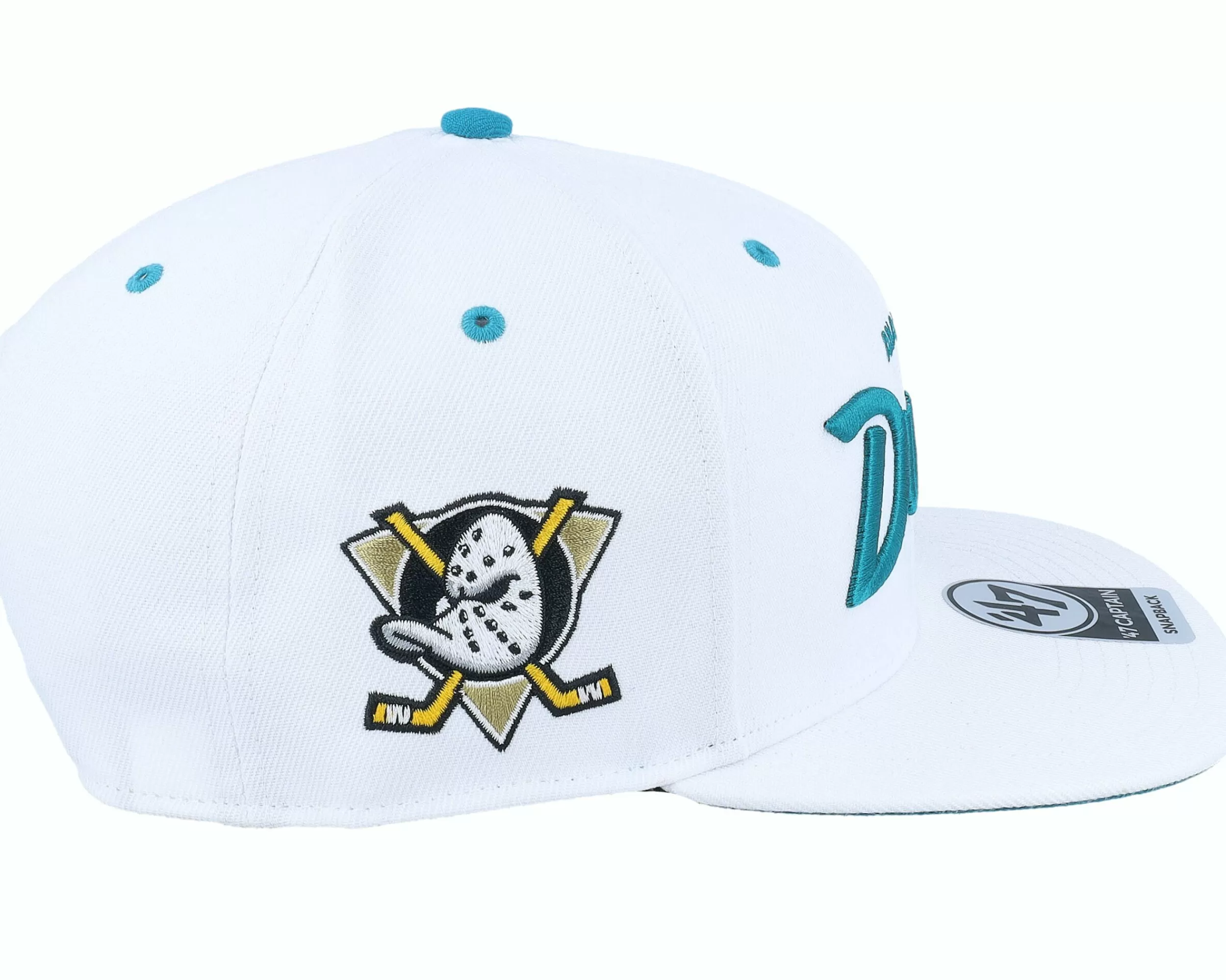 47 Brand Anaheim Ducks Nhl Crosstown Pop '47 Cap White Snapback - -Unisex Snapback