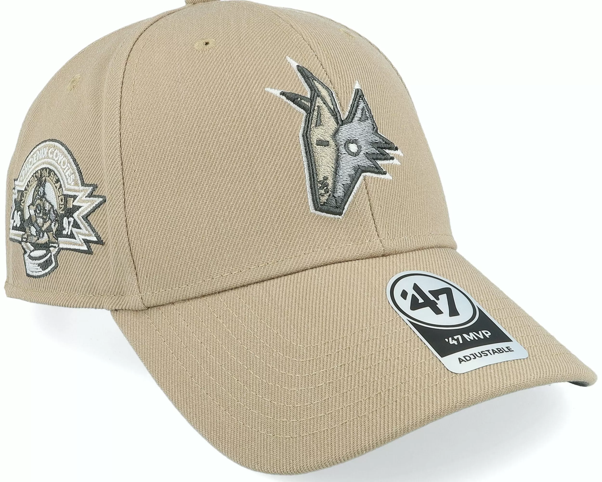 47 Brand Arizona Coyotes Sure Shot Mvp Khaki Adjustable - -Unisex Adjustable