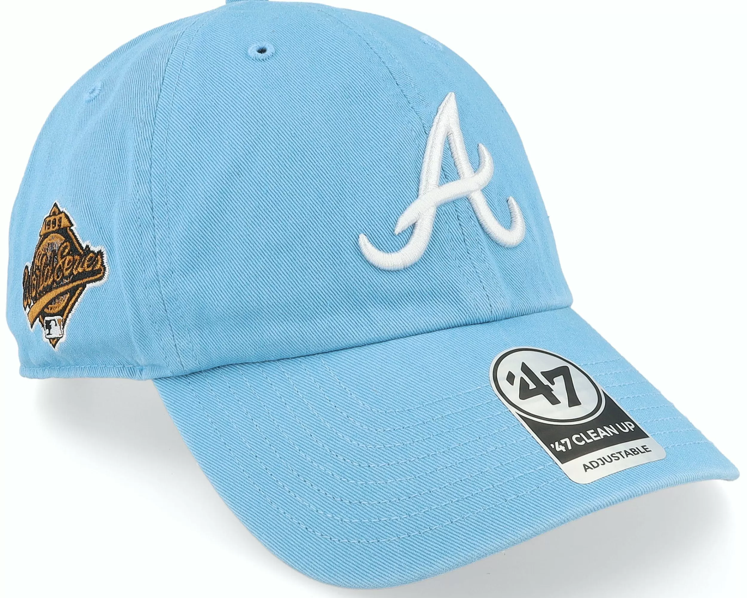 47 Brand Atlanta Braves Mlb Double Under 47 Clean Up Columbia Dad Cap - -Unisex Dad Cap