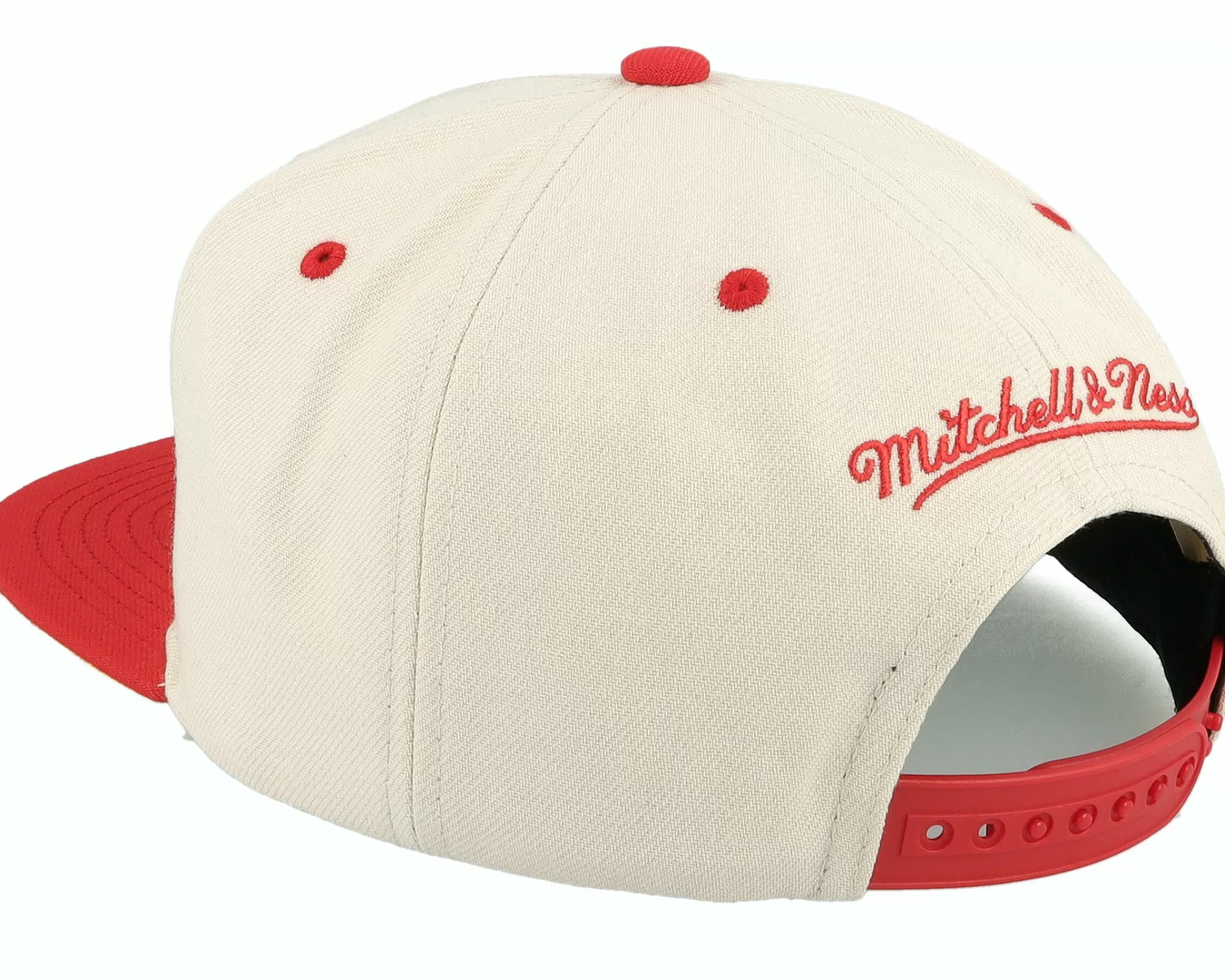 Mitchell & Ness Atlanta Hawks Sail Two Tone Off White/Red Snapback - -Unisex Snapback