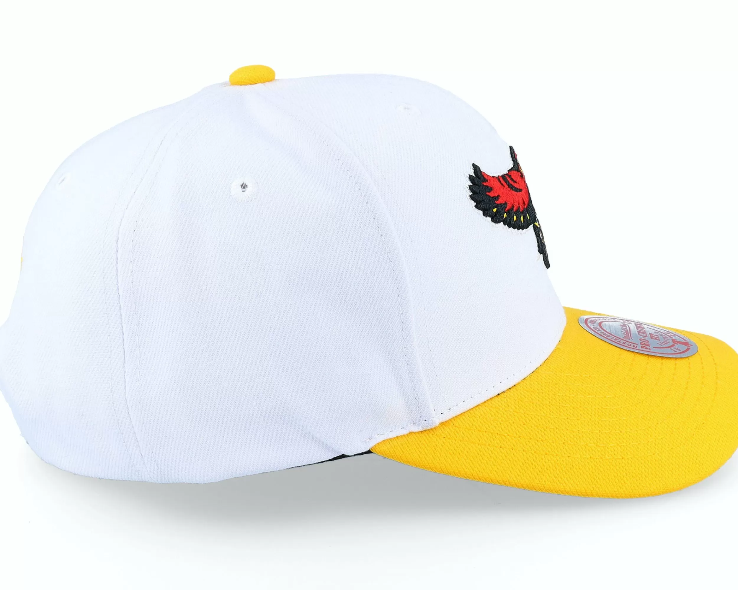 Mitchell & Ness Atlanta Hawks Team 2 Tone 2.0 Pro White/Yellow Adjustable - -Unisex Adjustable