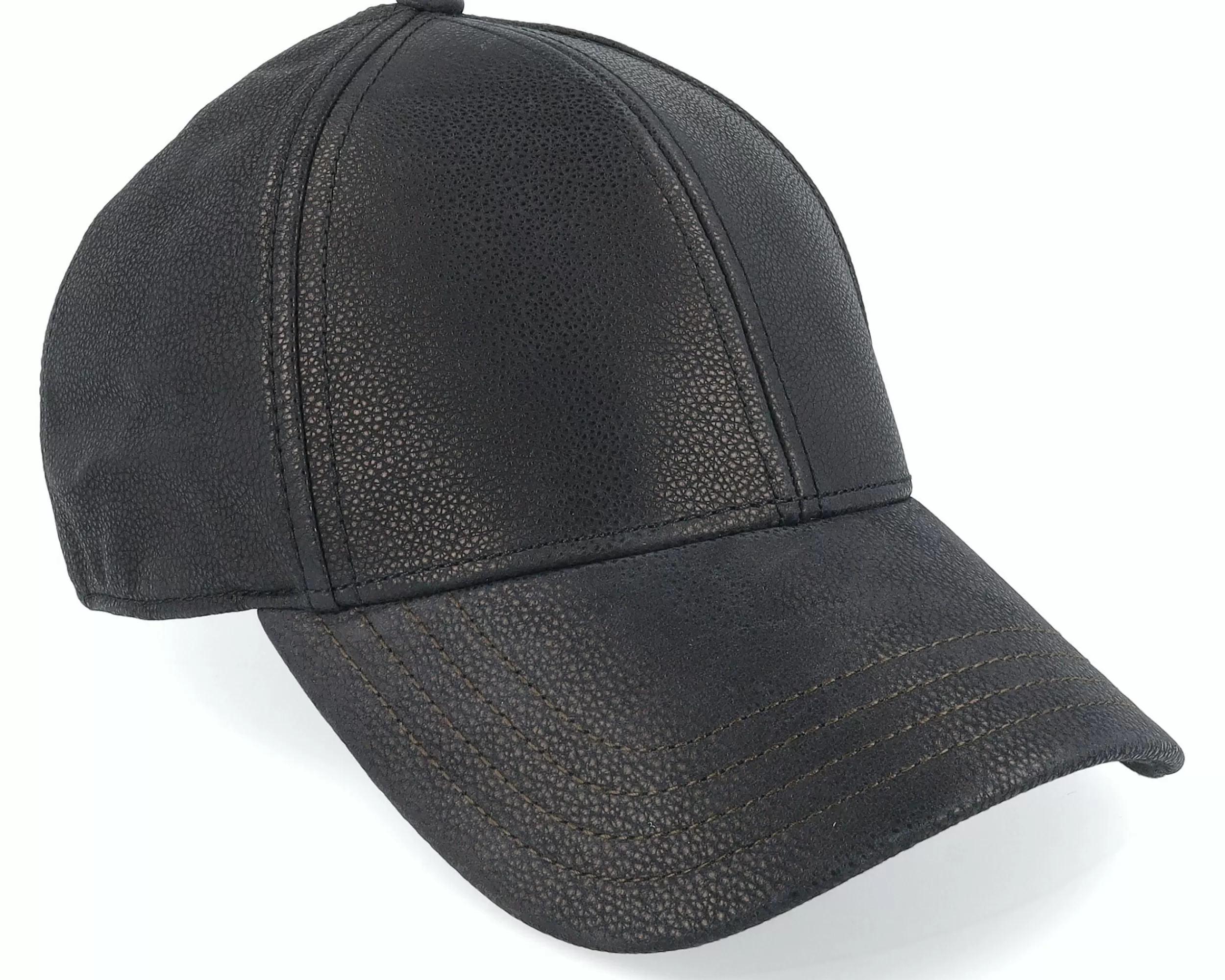 Stetson Baseball Cap Chevrette Cowhide Black Earflap Fitted - -Unisex Fitted