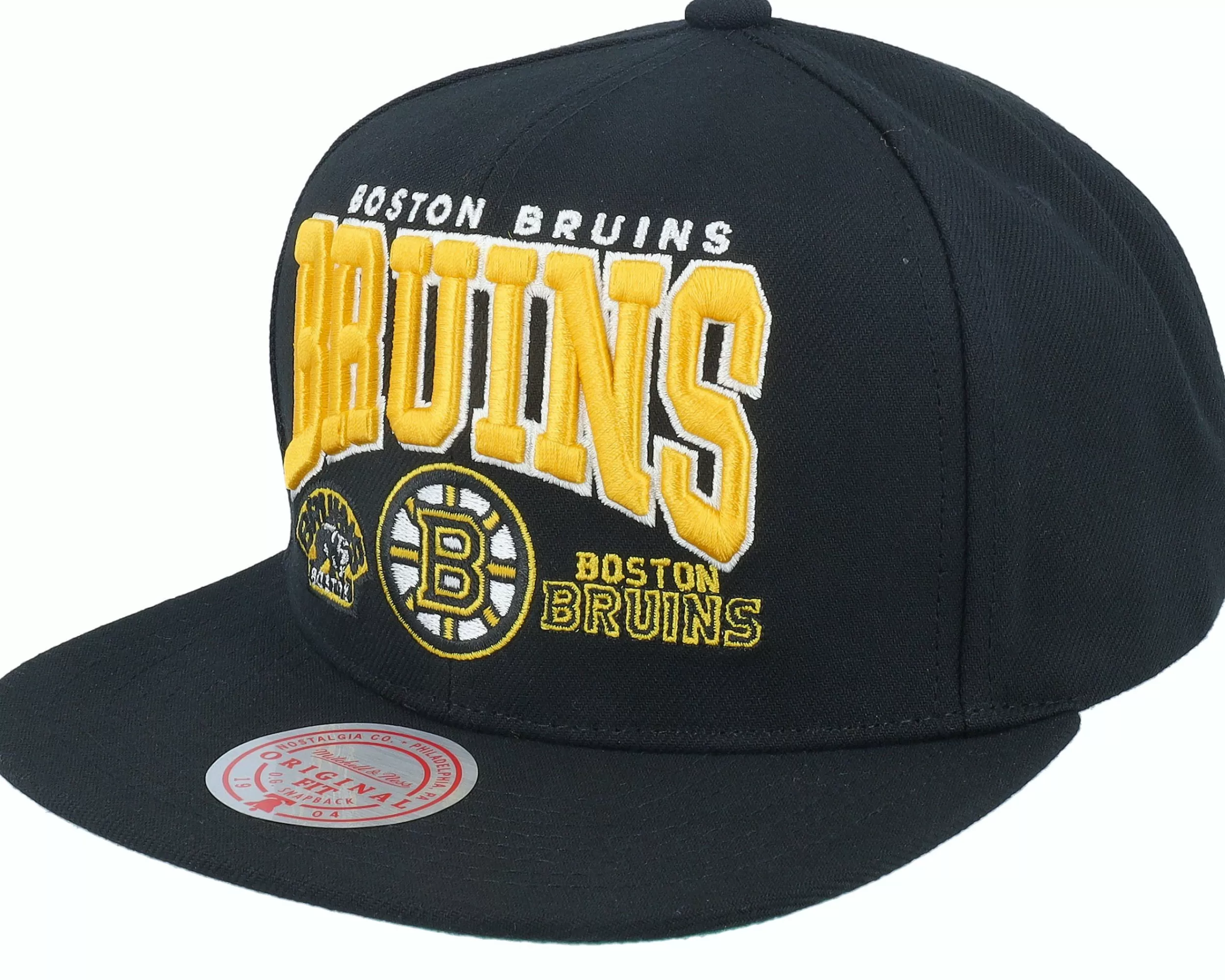 Mitchell & Ness Boston Bruins Champ Stack Vintage Black Snapback - -Unisex Snapback