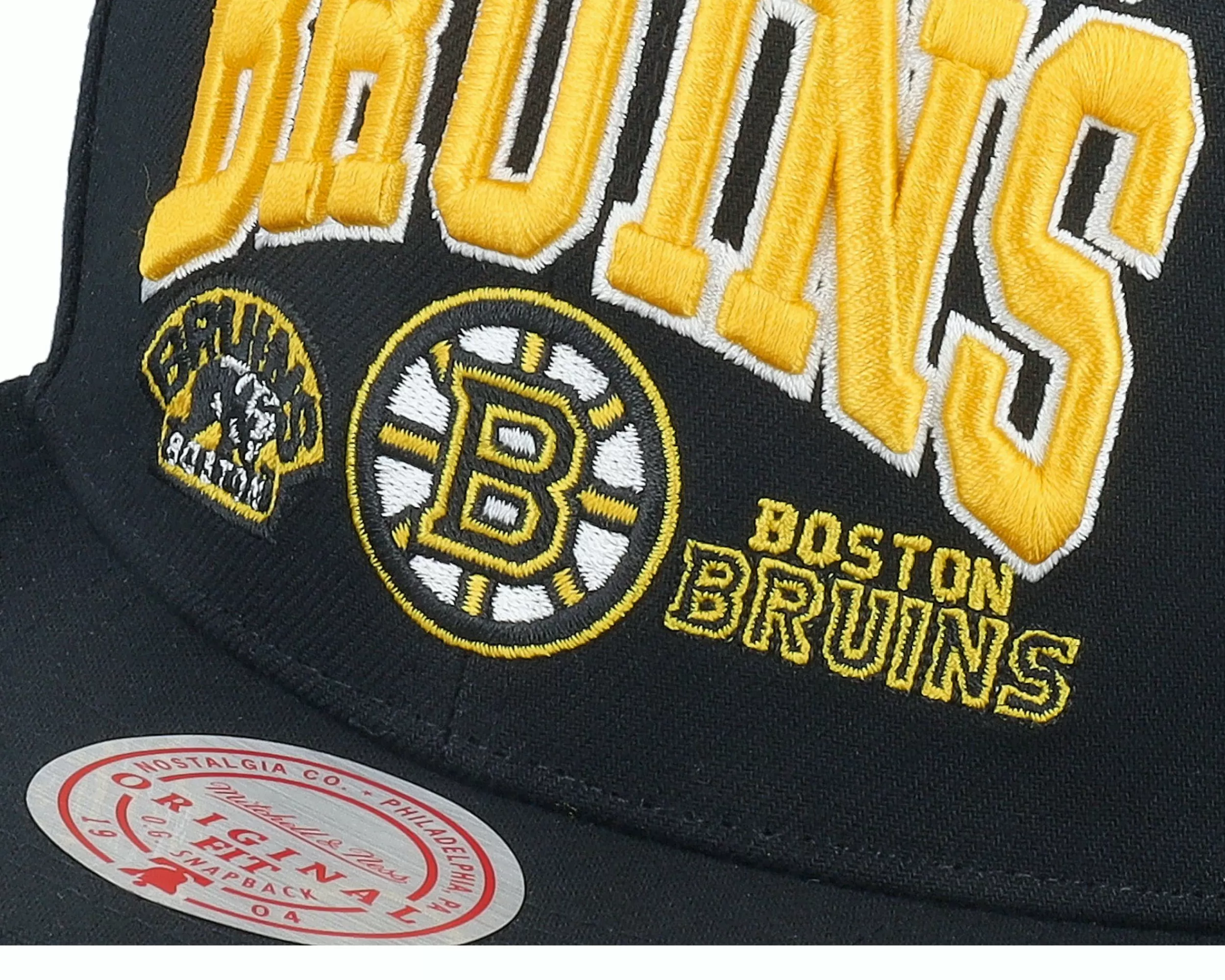 Mitchell & Ness Boston Bruins Champ Stack Vintage Black Snapback - -Unisex Snapback