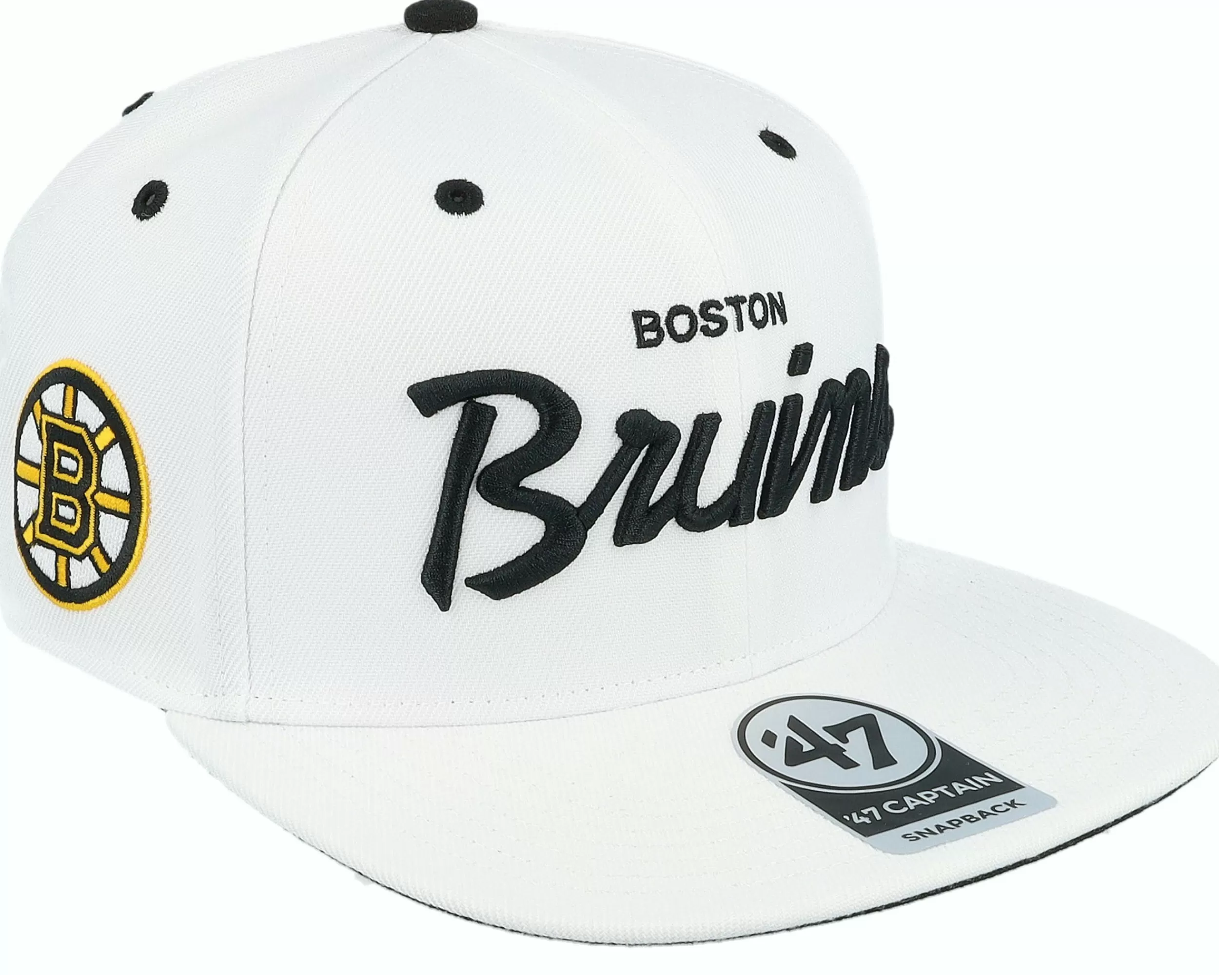 47 Brand Boston Bruins Nhl Crosstown Pop '47 Cap White Snapback - -Unisex Snapback