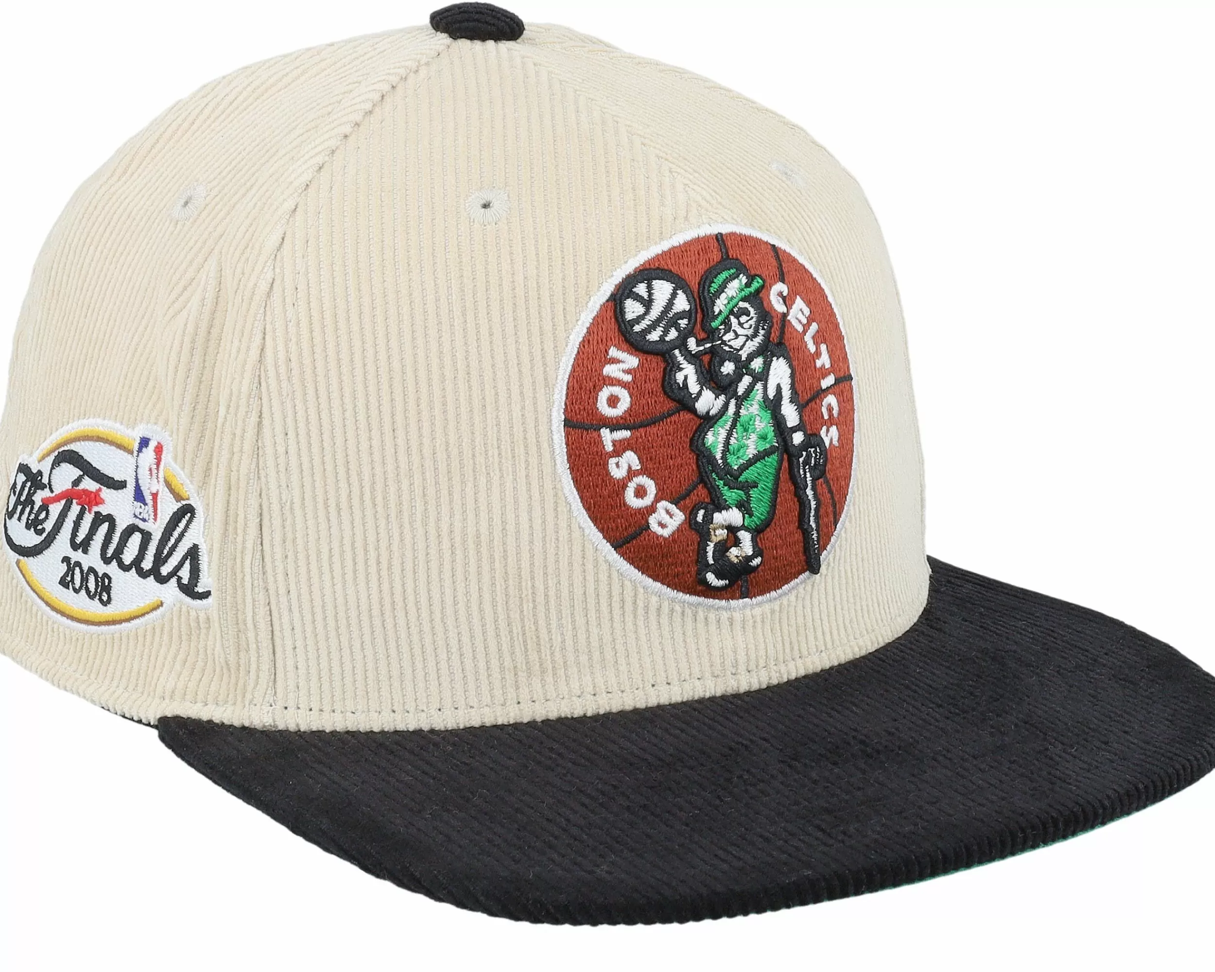 Mitchell & Ness Boston Celtics Team Cord Off White/Black Fitted - -Unisex Fitted