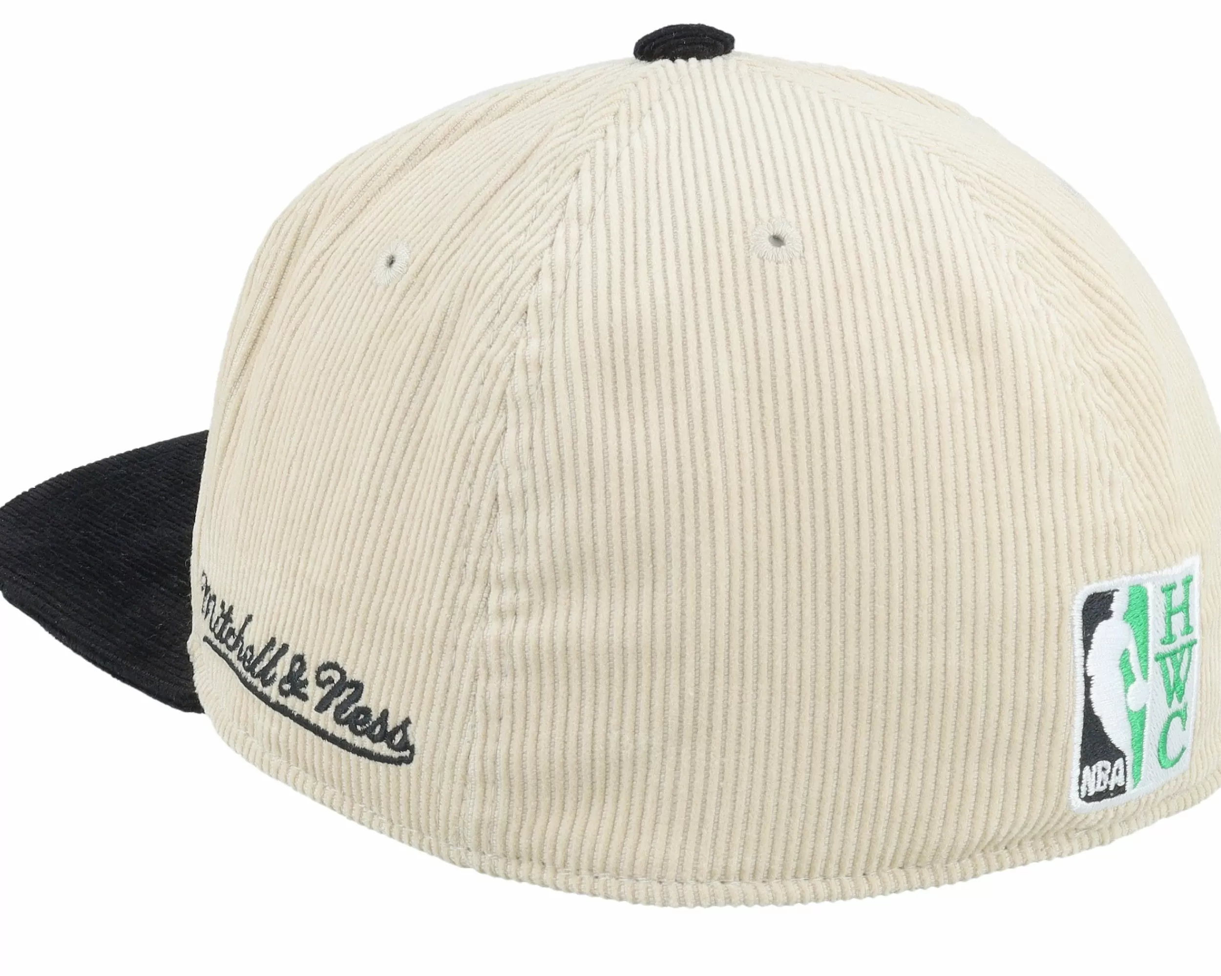 Mitchell & Ness Boston Celtics Team Cord Off White/Black Fitted - -Unisex Fitted