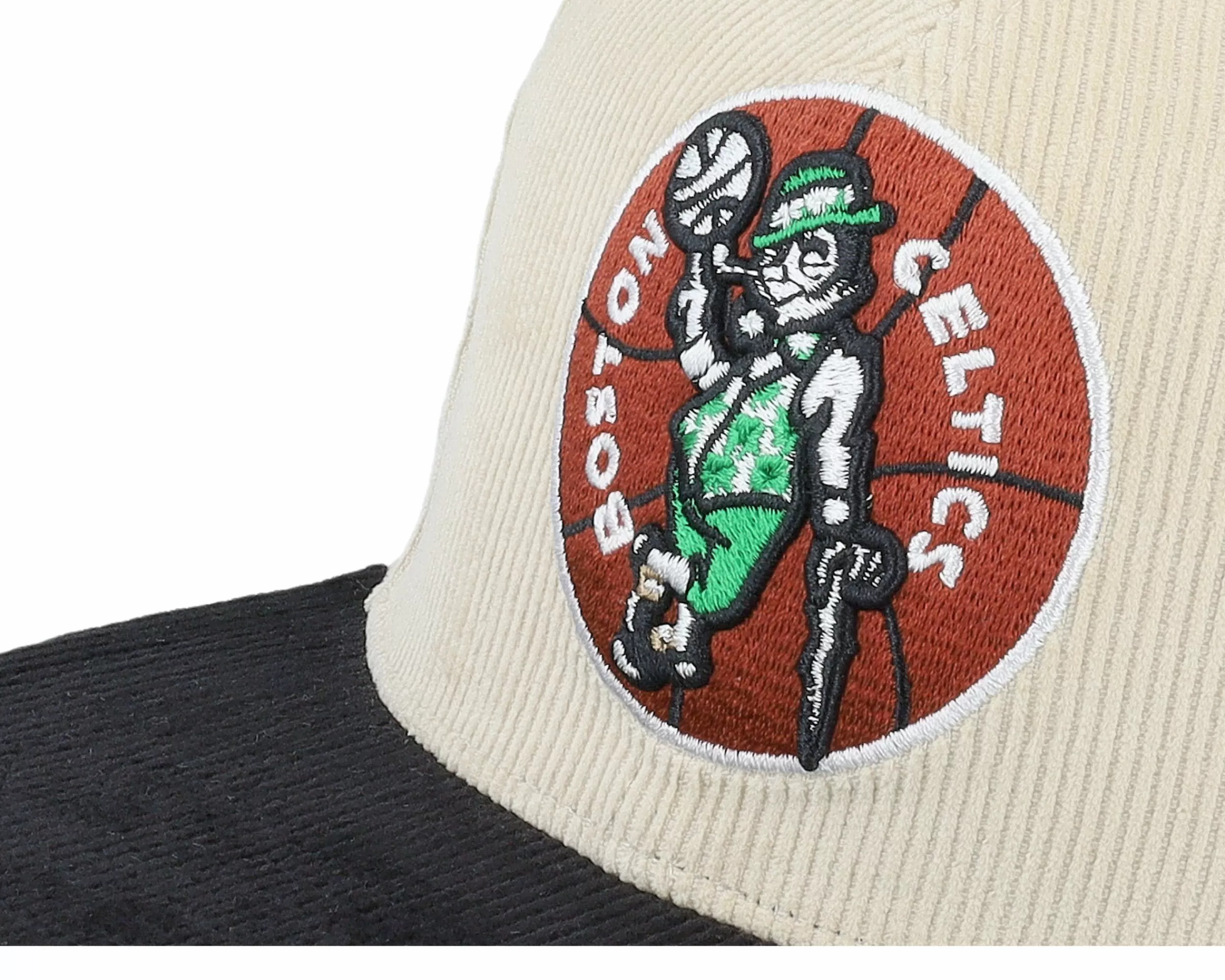 Mitchell & Ness Boston Celtics Team Cord Off White/Black Fitted - -Unisex Fitted