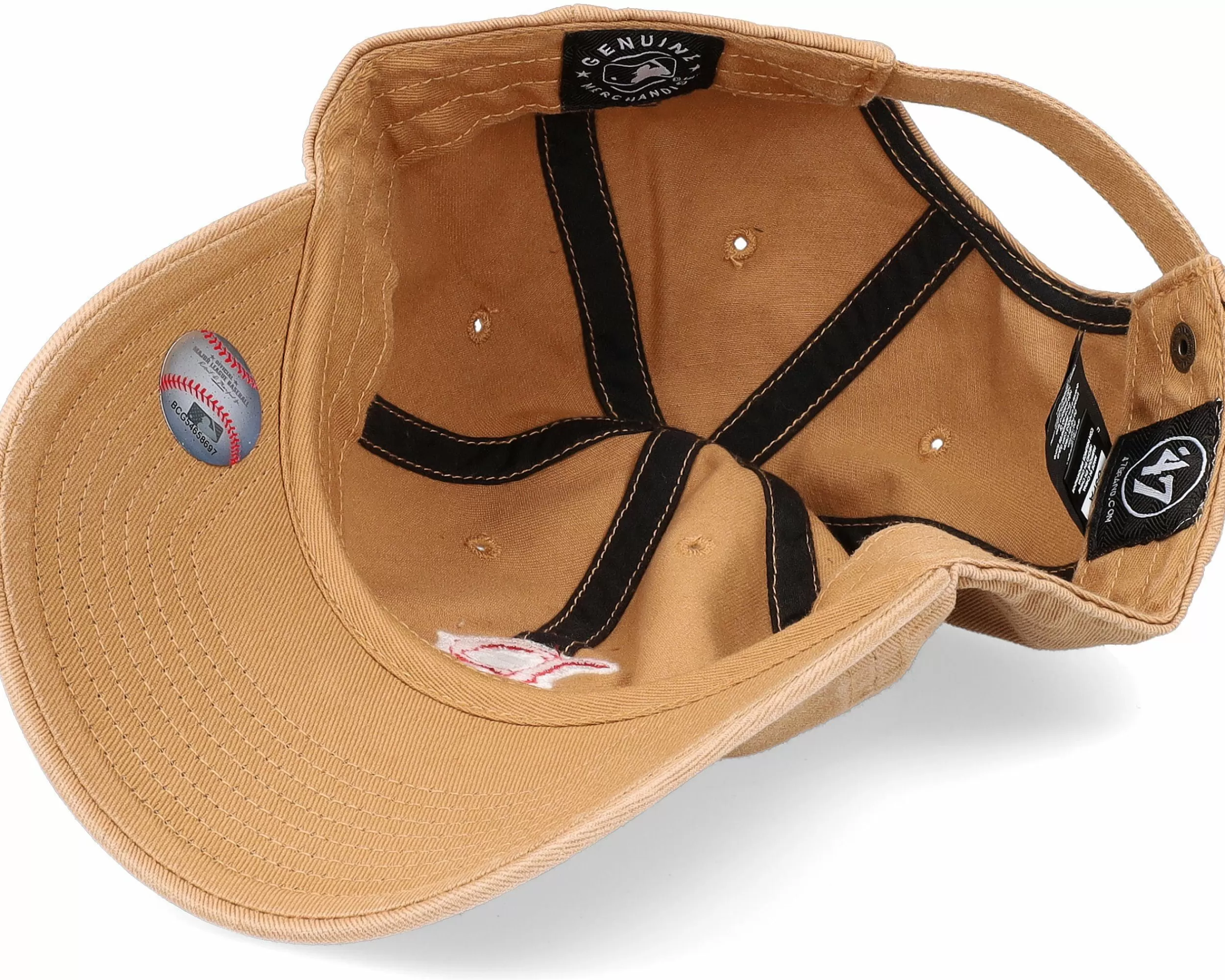 47 Brand Boston Red Sox Mlb Clean Up Camel Dad Cap - -Unisex Dad Cap