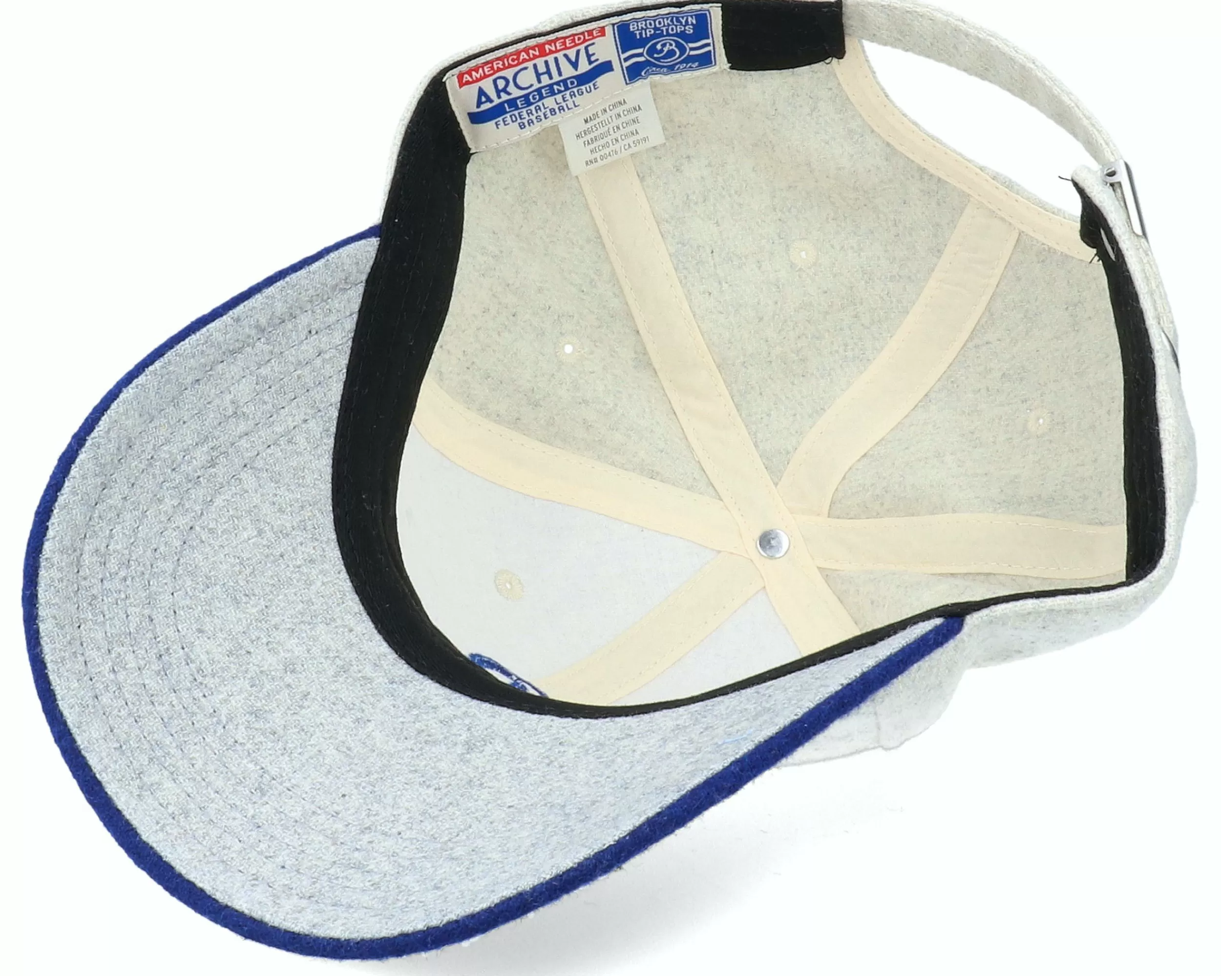 American Needle Brooklyn Tip-Tops Archive Legend Ivory/Royal Dad Cap - -Unisex Dad Cap