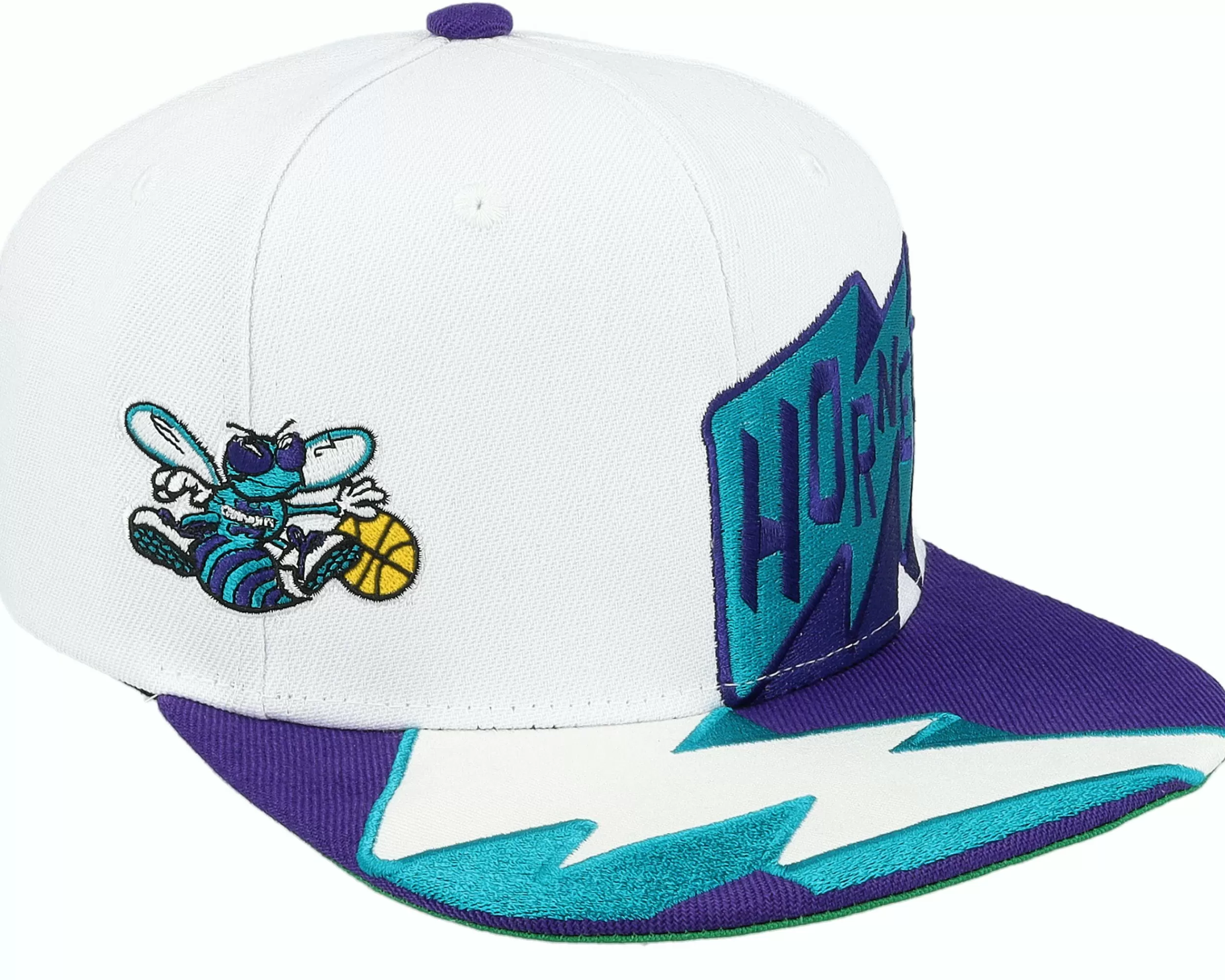 Mitchell & Ness Charlotte Hornets Fast Times Hwc White Snapback - -Unisex Snapback