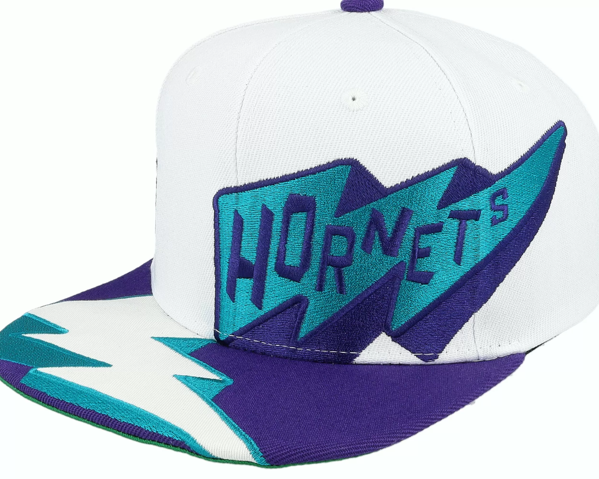 Mitchell & Ness Charlotte Hornets Fast Times Hwc White Snapback - -Unisex Snapback