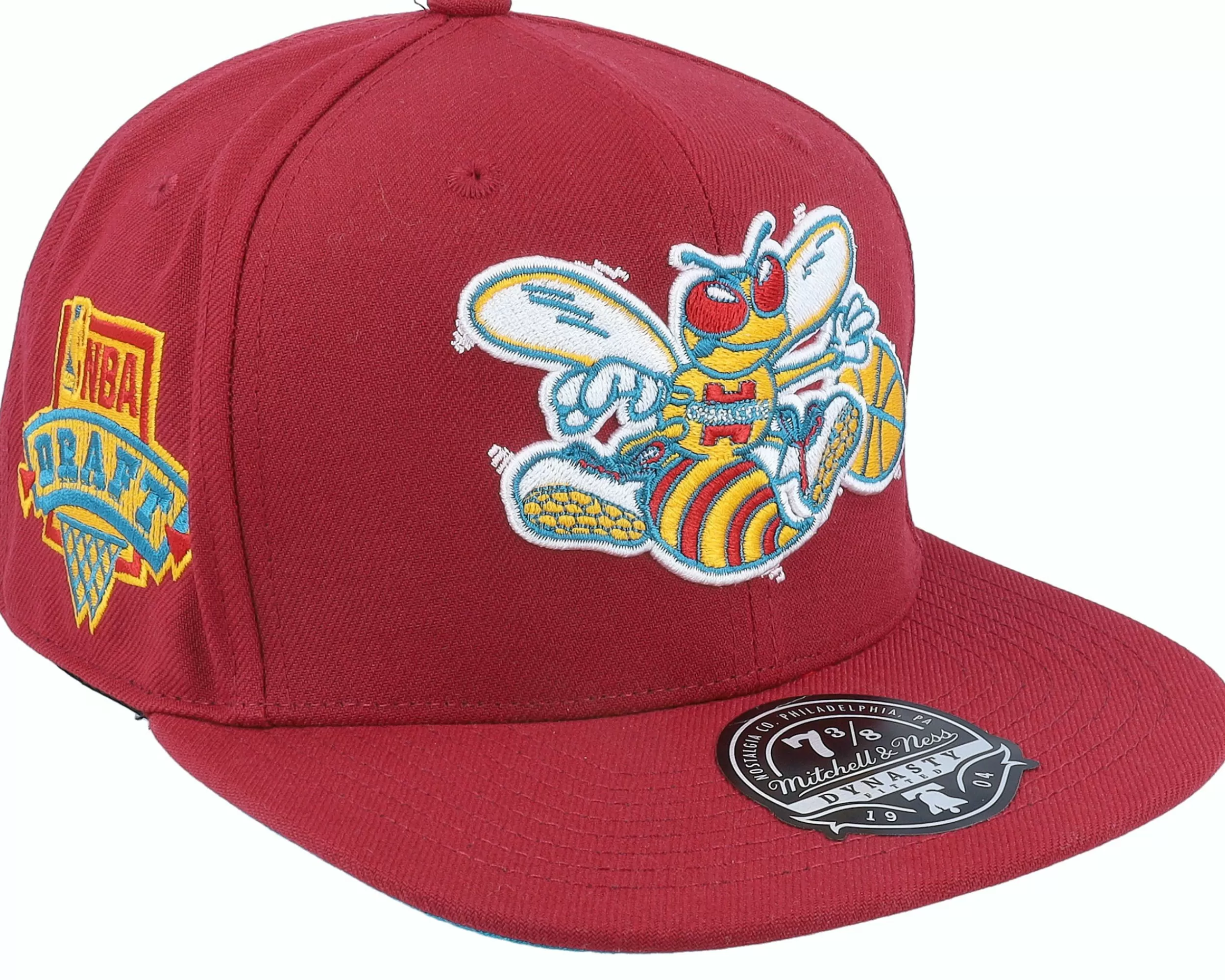Mitchell & Ness Charlotte Hornets Northern Lights Cardinal Fitted - -Unisex Fitted