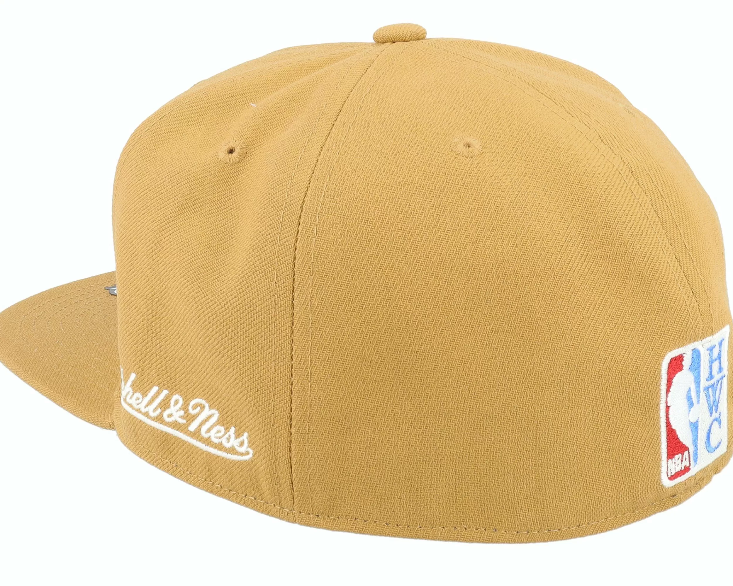 Mitchell & Ness Charlotte Hornets Sand And Sky Fitted Tan Snapback - -Unisex Fitted
