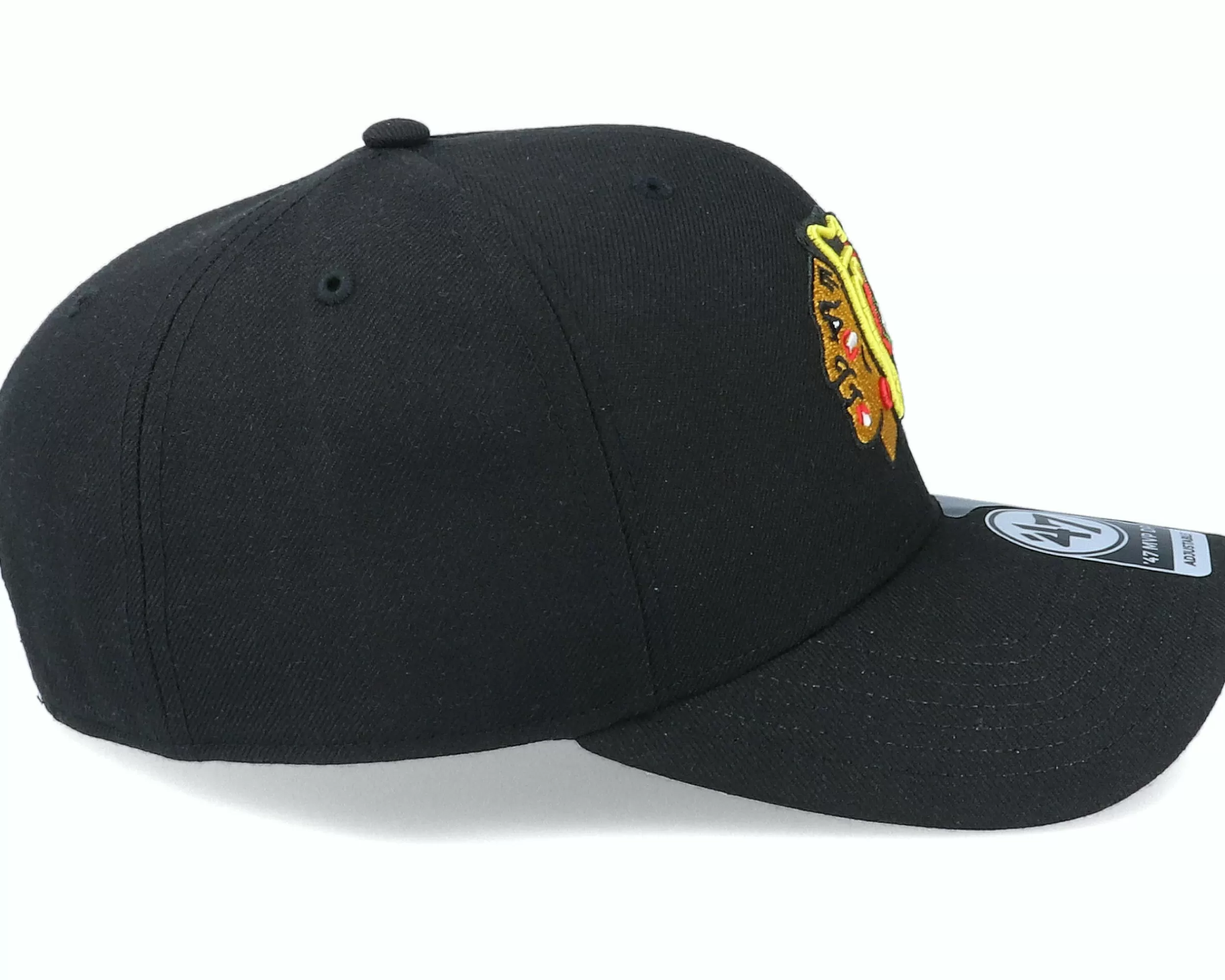 47 Brand Chicago Blackhawks Cold Zone Mvp Dp Black Adjustable - -Unisex Adjustable