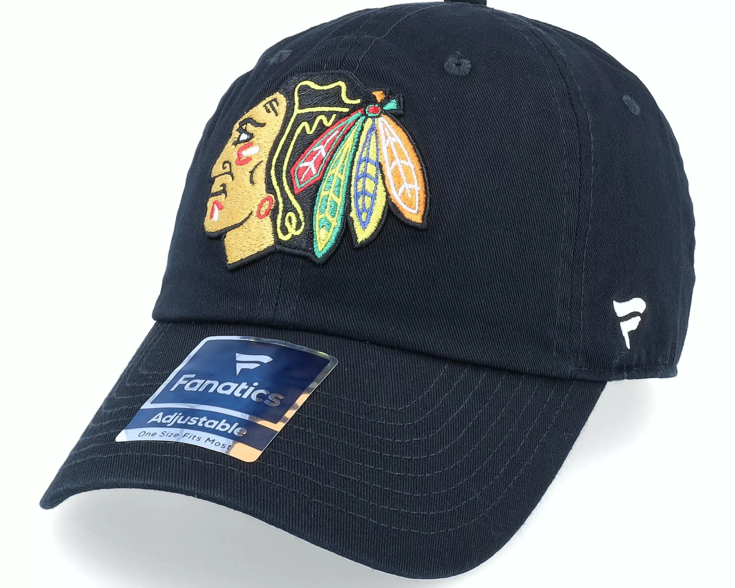 Fanatics Chicago Blackhawks Core Black Dad Cap - -Unisex Dad Cap