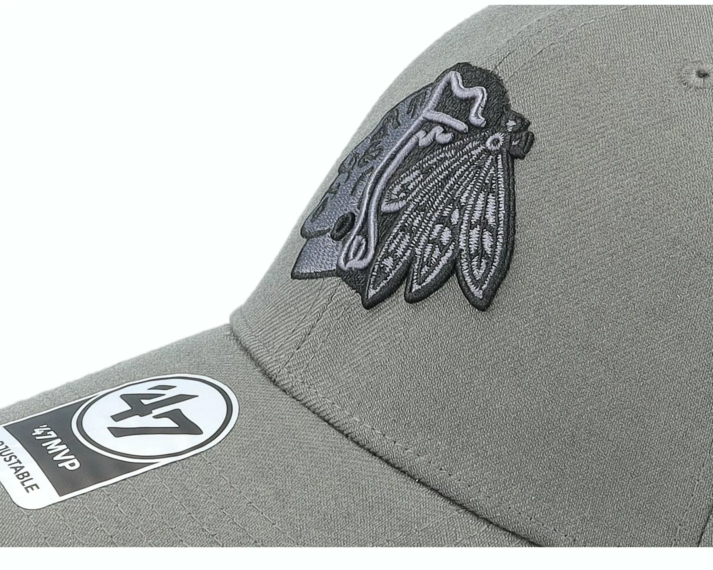 47 Brand Chicago Blackhawks Nhl '47 Mvp Charcoal Adjustable - -Unisex Adjustable