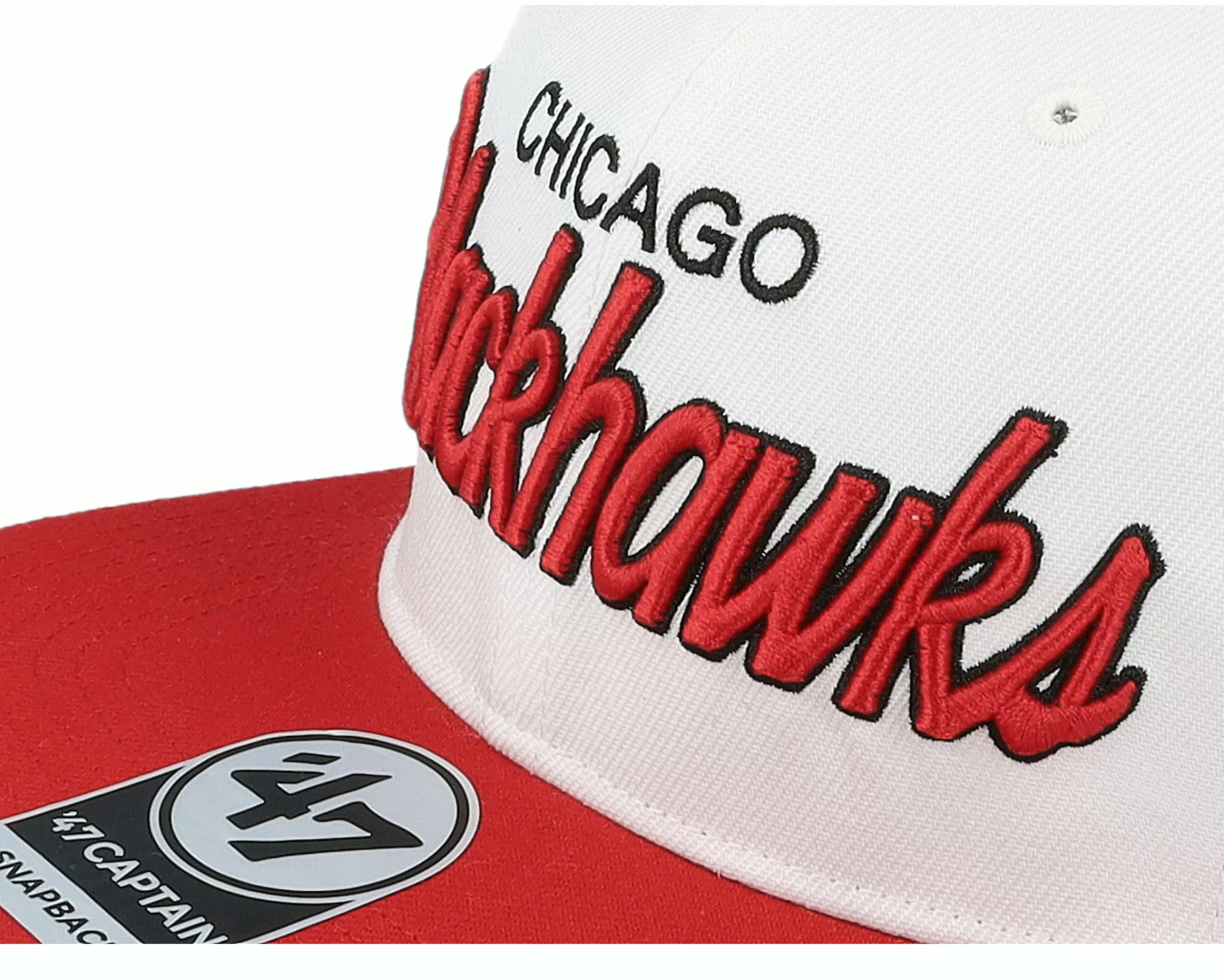 47 Brand Chicago Blackhawks Nhl Cr.Town Two Tone 47 Cap White/Red Snapback - -Unisex Snapback