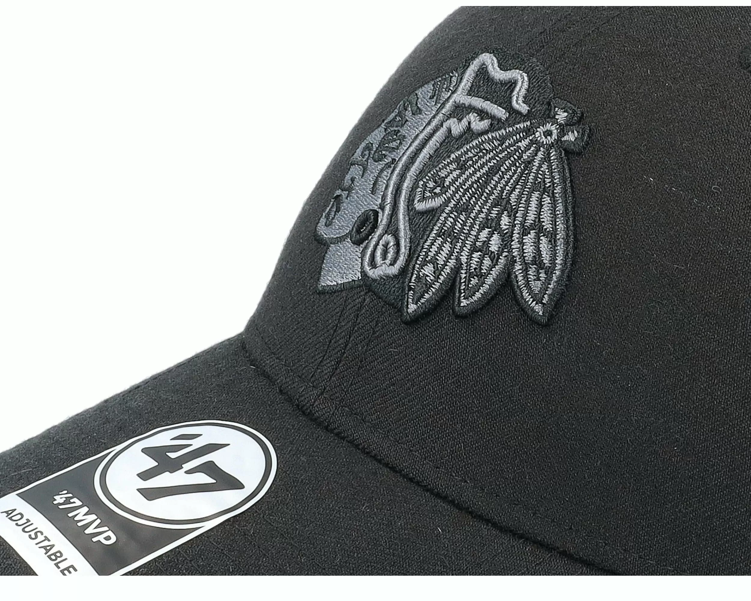 47 Brand Chicago Blackhawks Nhl Mvp Black Adjustable - -Unisex Adjustable