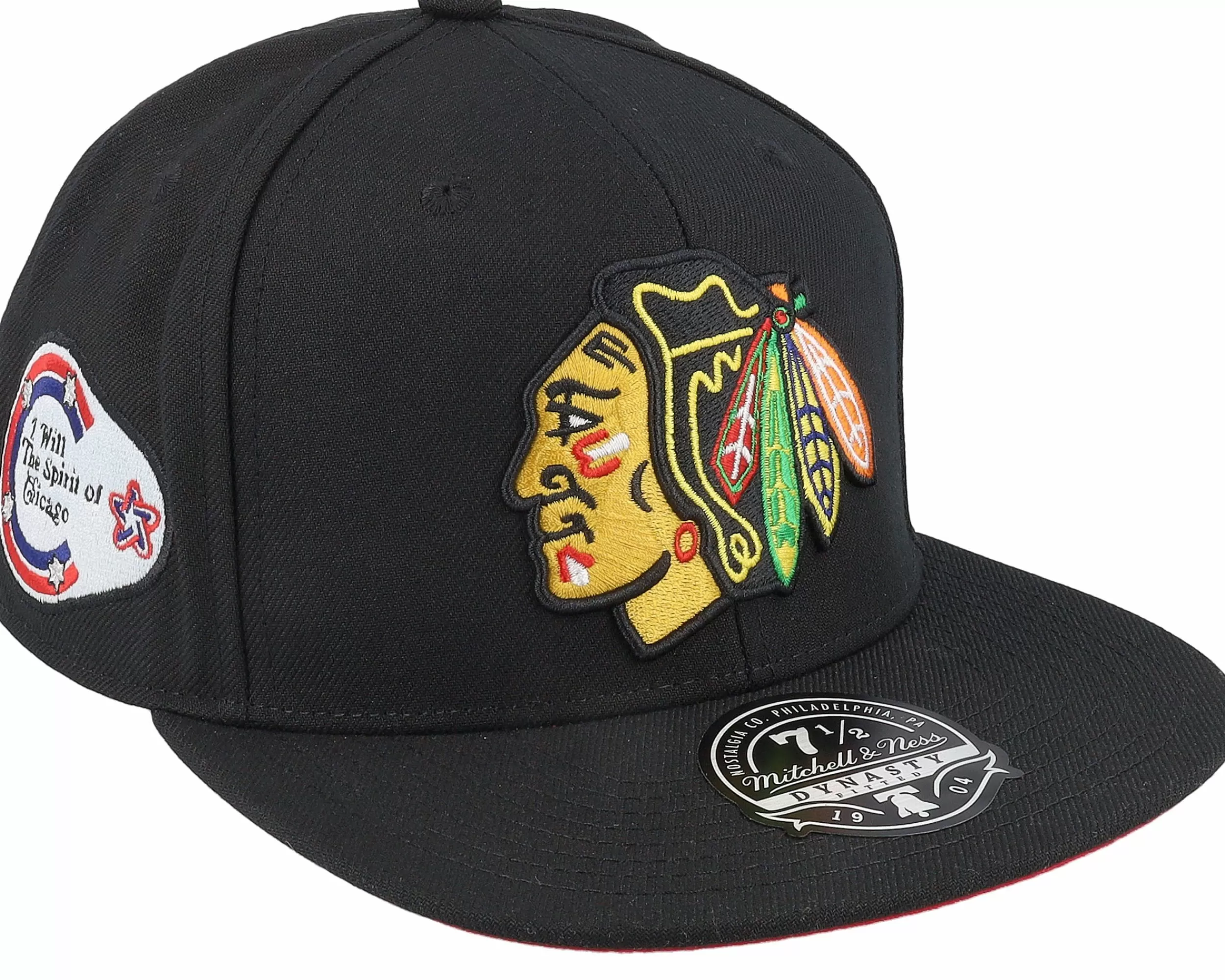 Mitchell & Ness Chicago Blackhawks Vintage Black Fitted - -Unisex Fitted