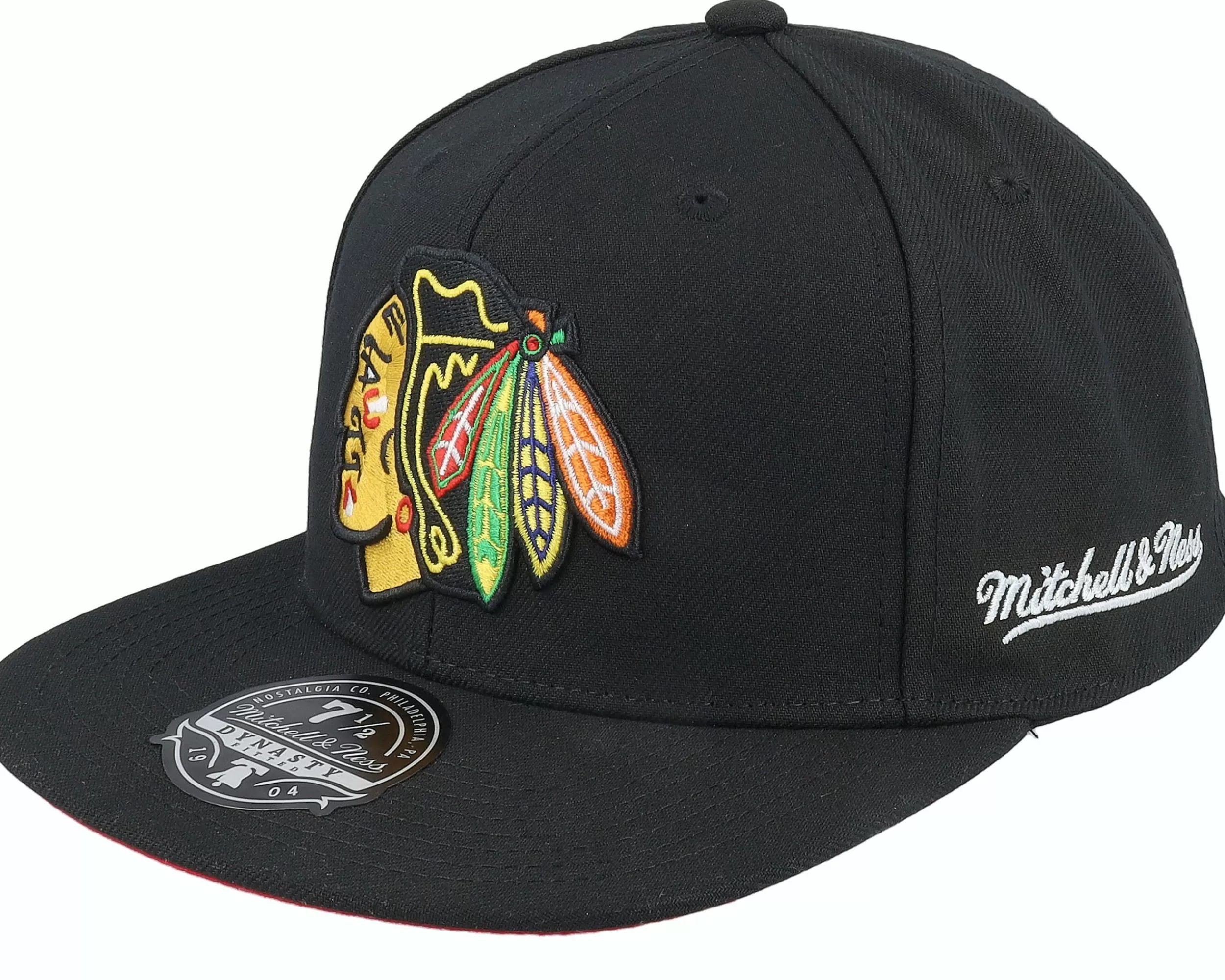 Mitchell & Ness Chicago Blackhawks Vintage Black Fitted - -Unisex Fitted