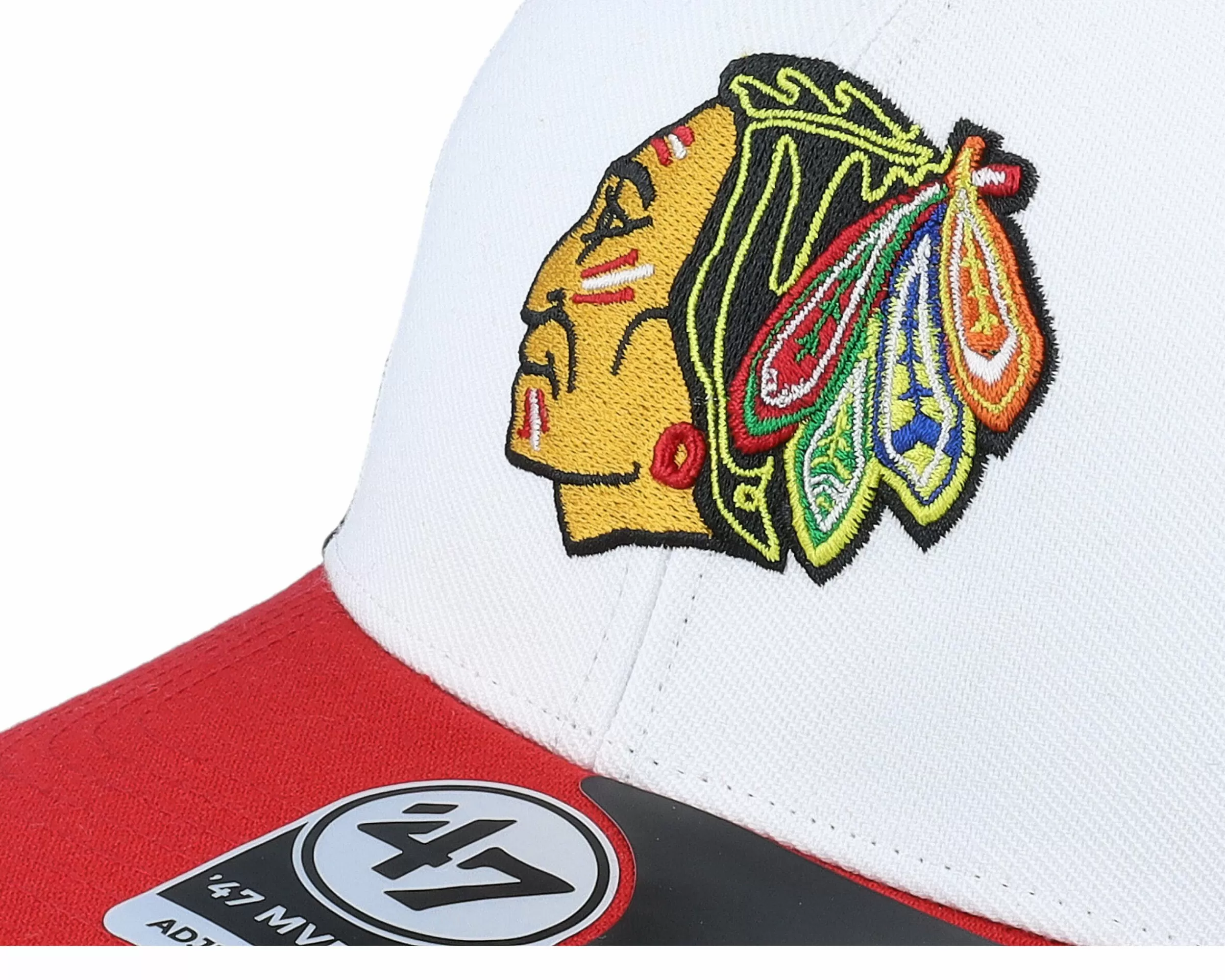 47 Brand Chicago Blackhawks Vintage Cold Zone Replica 47 Mvp Dp White/Black/Red Adjustable - -Unisex Adjustable