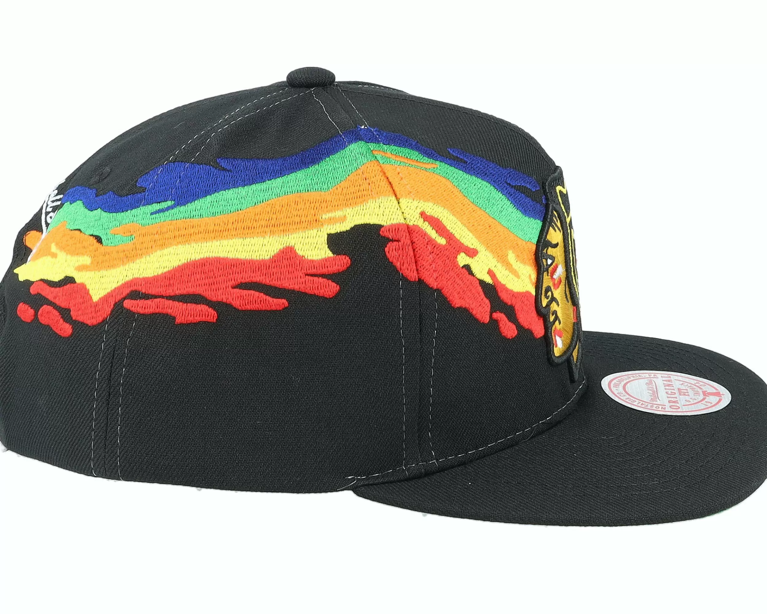 Mitchell & Ness Chicago Blackhawks Vintage Paintbrush Black Snapback - -Unisex Snapback