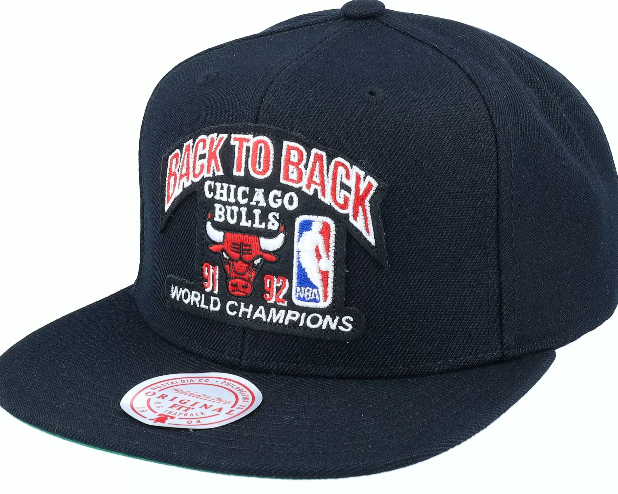 Mitchell & Ness Chicago Bulls 92 Back To Back Champs Hwc 1991 Black Snapback - -Unisex Snapback