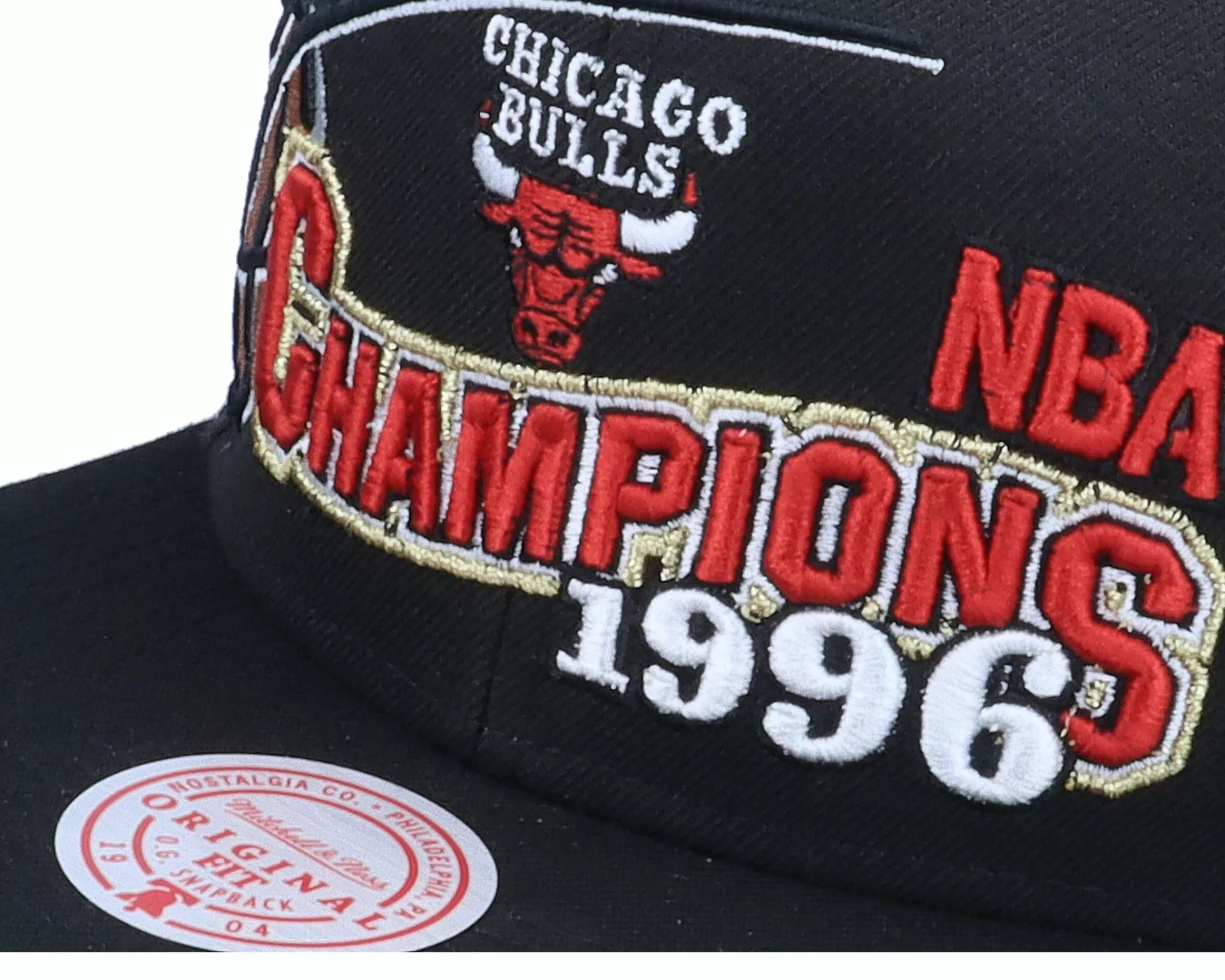 Mitchell & Ness Chicago Bulls 96 Champions Wave Hwc Black Snapback - -Unisex Snapback