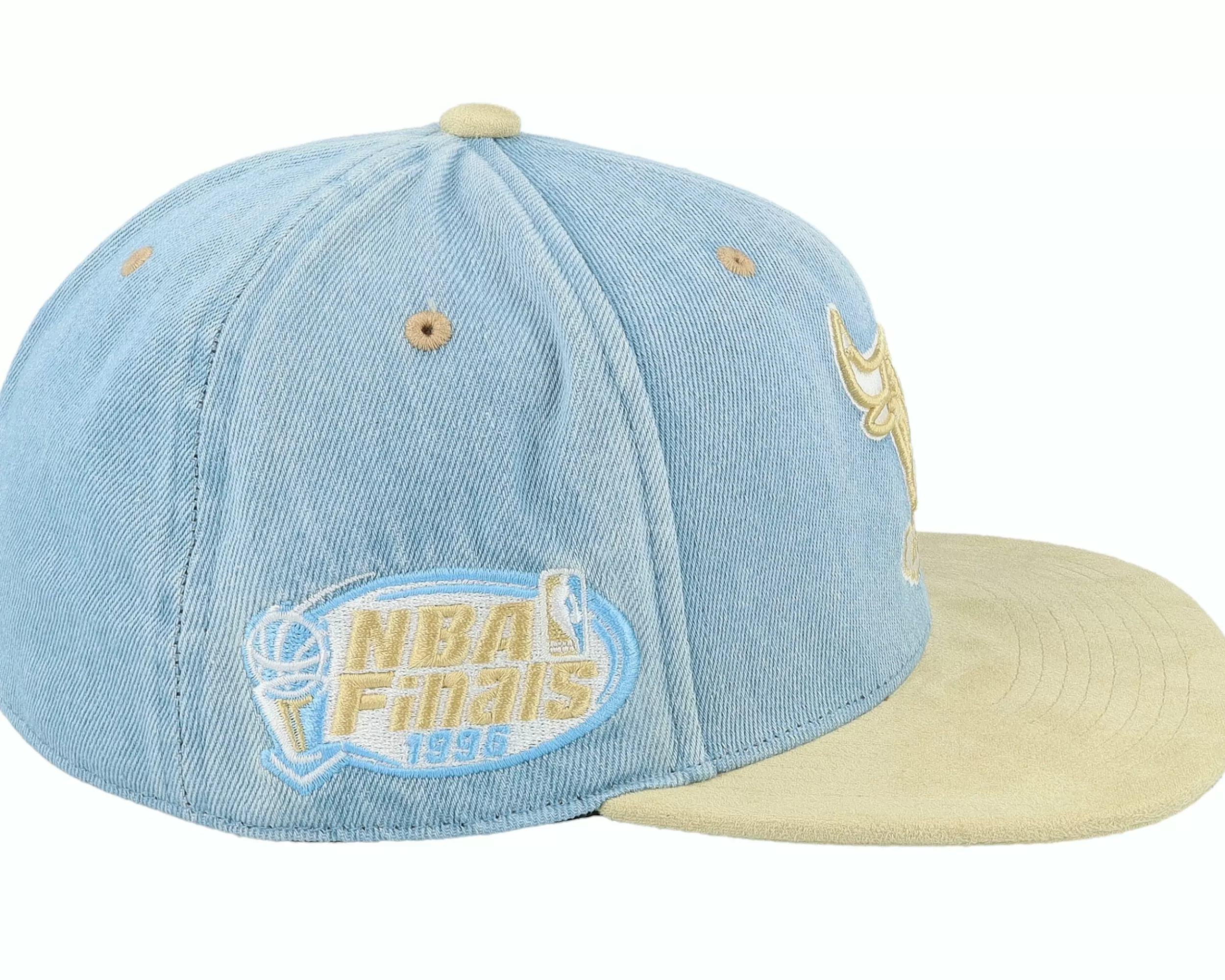 Mitchell & Ness Chicago Bulls Blue Jean Baby Light Blue Fitted - -Unisex Fitted