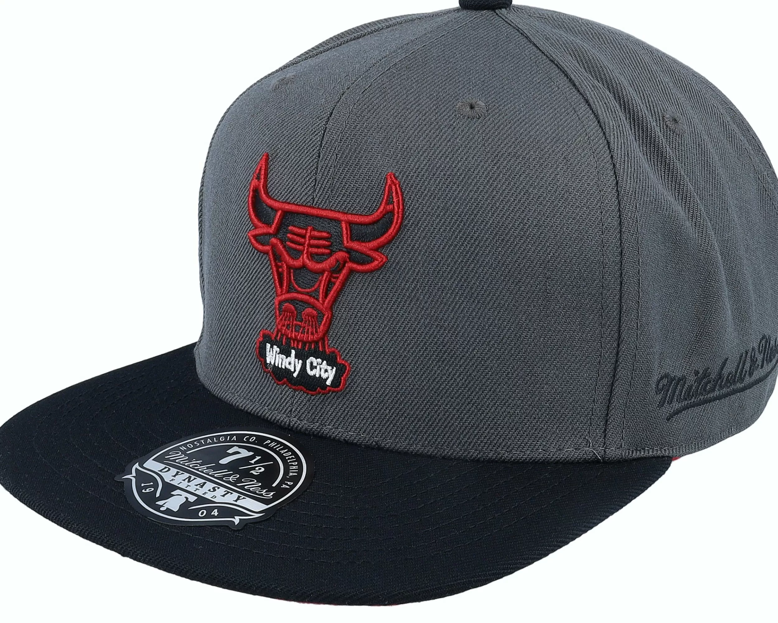 Mitchell & Ness Chicago Bulls Born And Bred Grey/Black Fitted - -Unisex Fitted