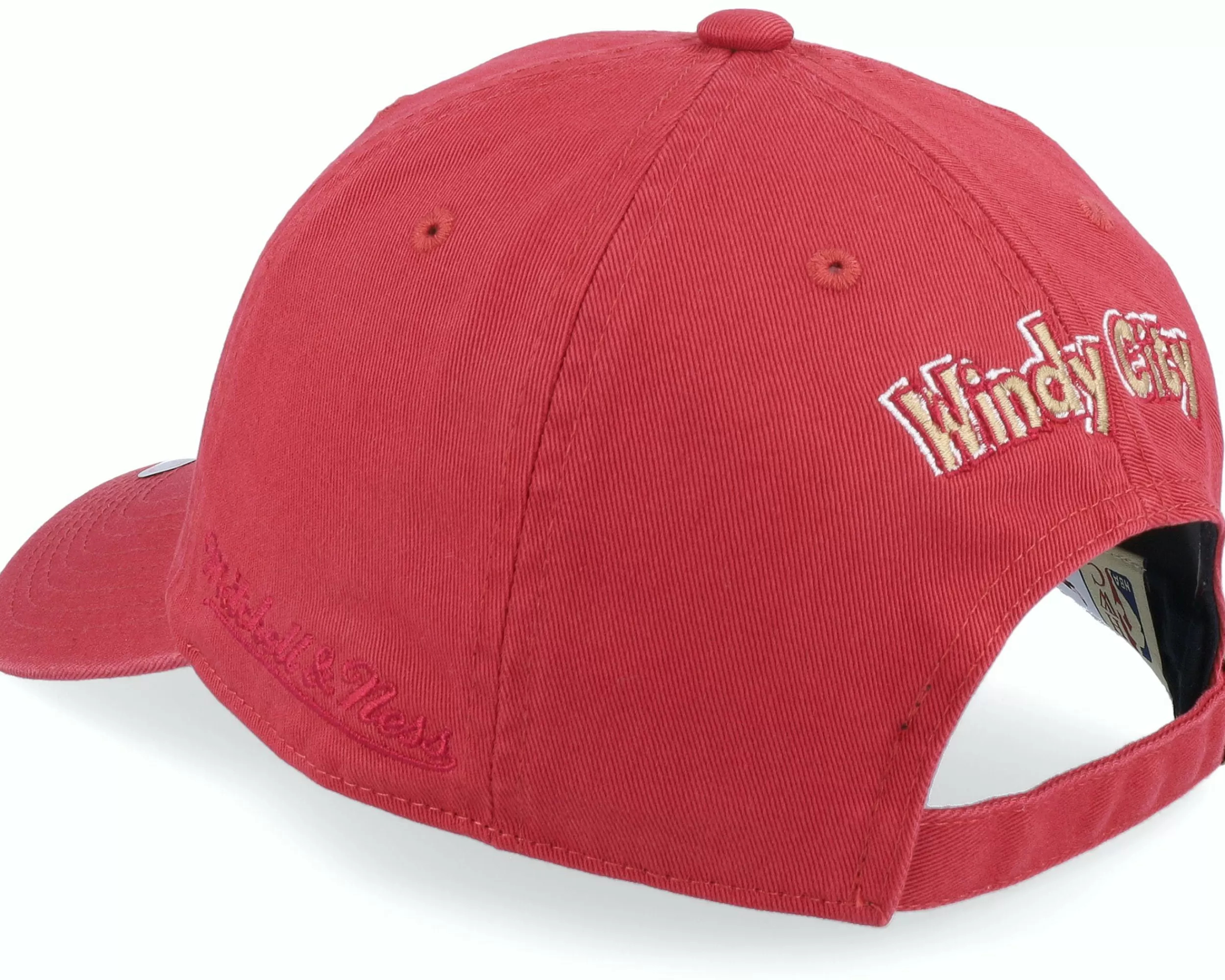 Mitchell & Ness Chicago Bulls Golden Hour Glaze Red Dad Cap - -Unisex Dad Cap