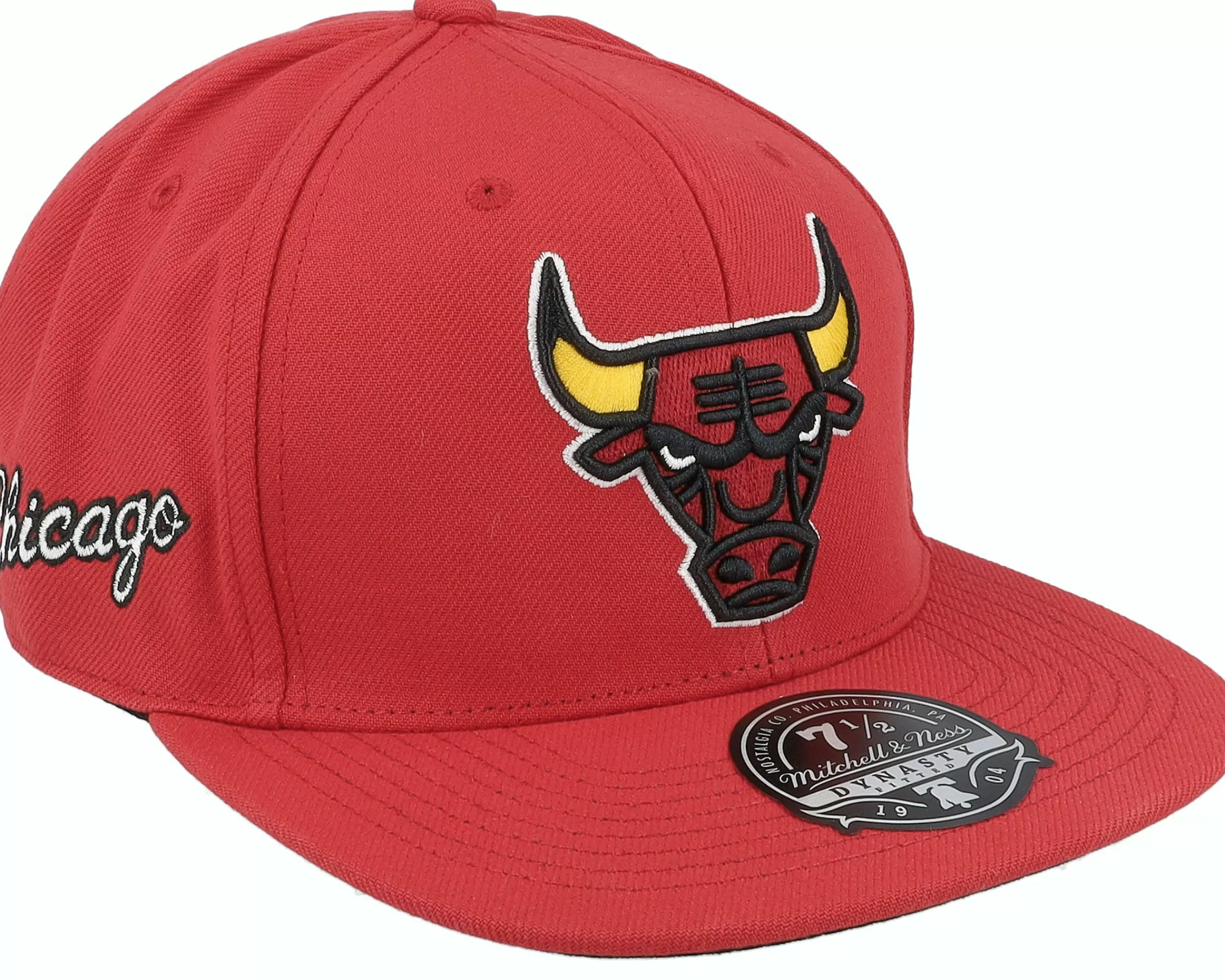 Mitchell & Ness Chicago Bulls Logo History Hwc Red Fitted - -Unisex Fitted