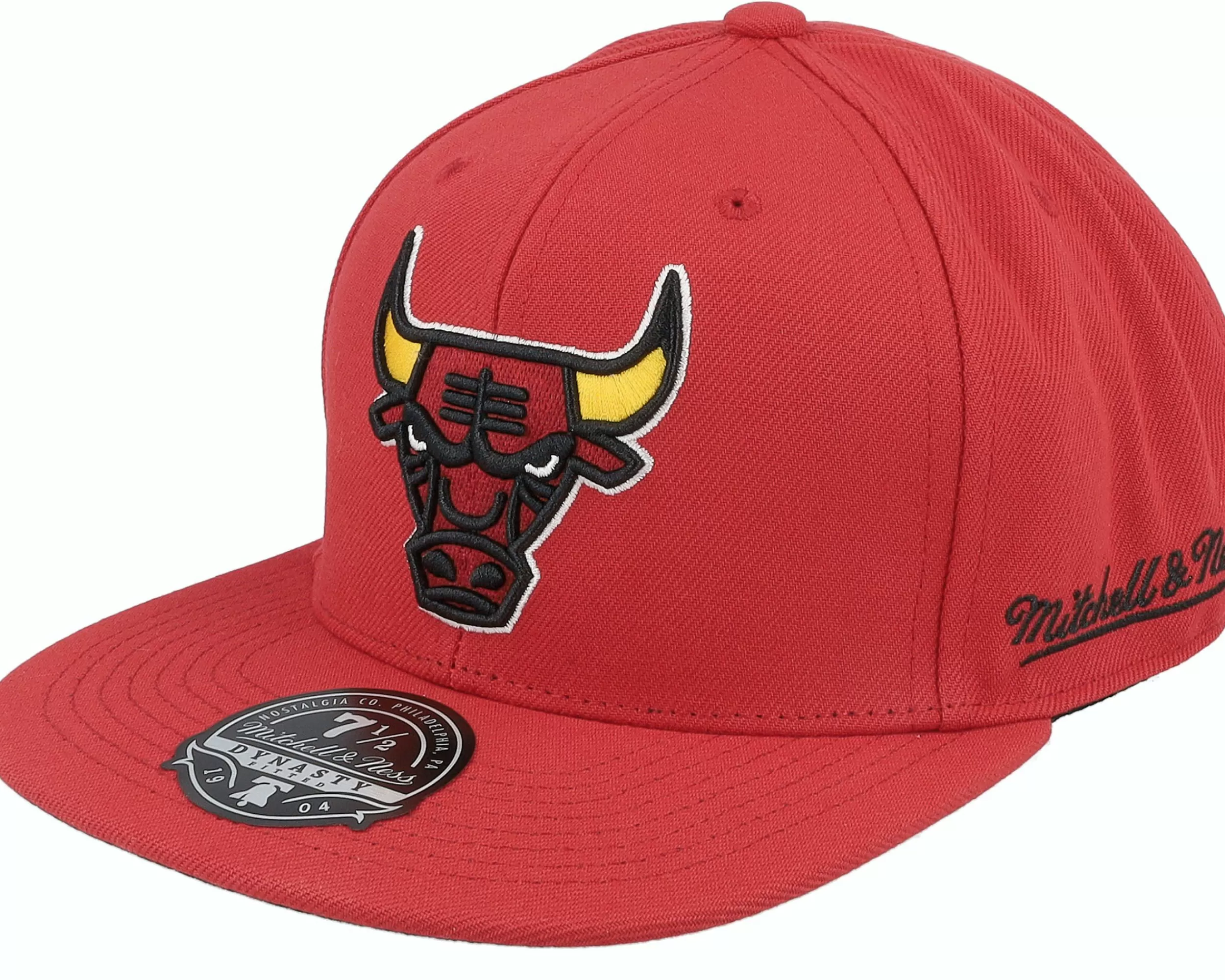 Mitchell & Ness Chicago Bulls Logo History Hwc Red Fitted - -Unisex Fitted