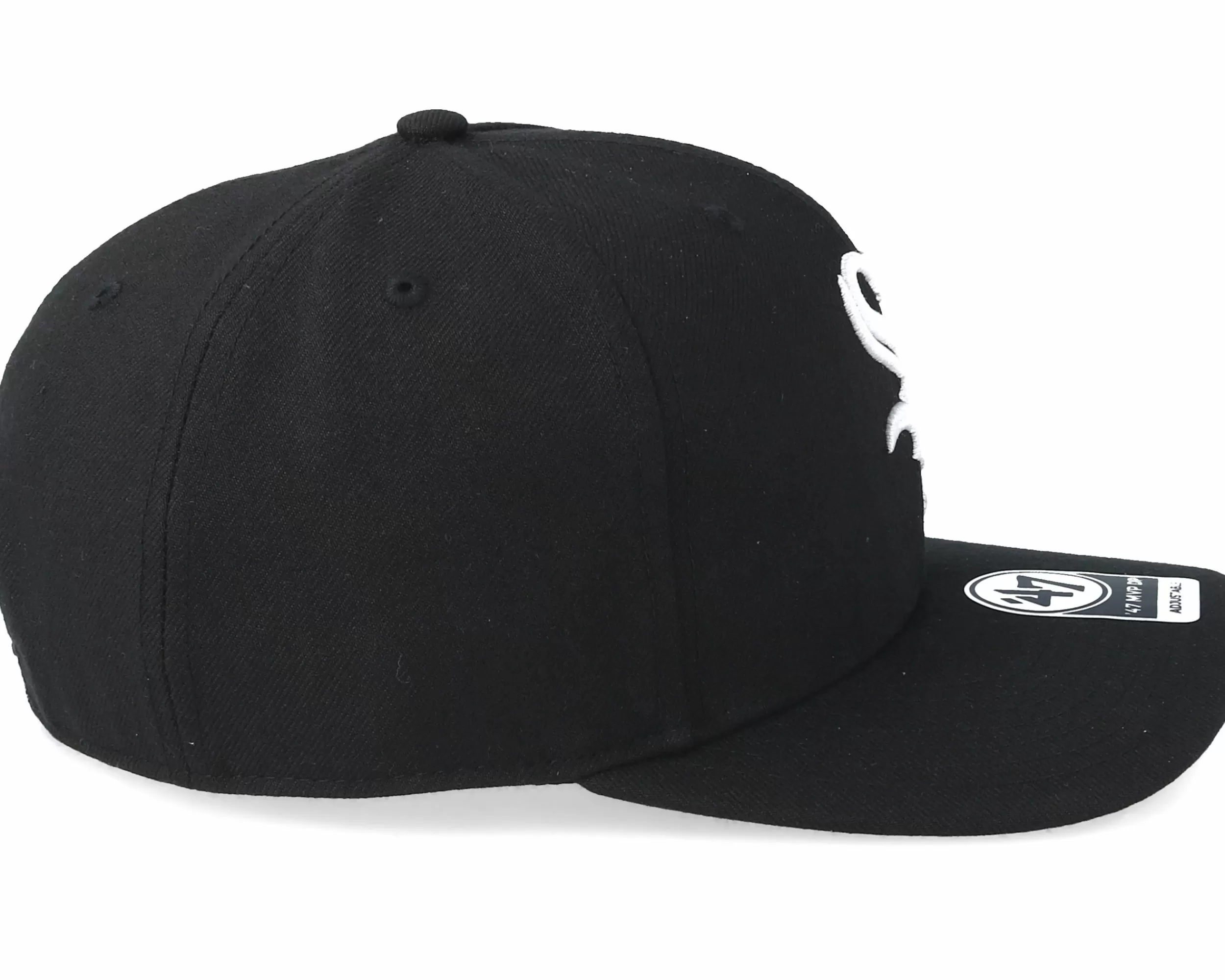 47 Brand Chicago White Sox Cold Zone 47 Mvp Dp Wool Black Adjustable - -Unisex Adjustable