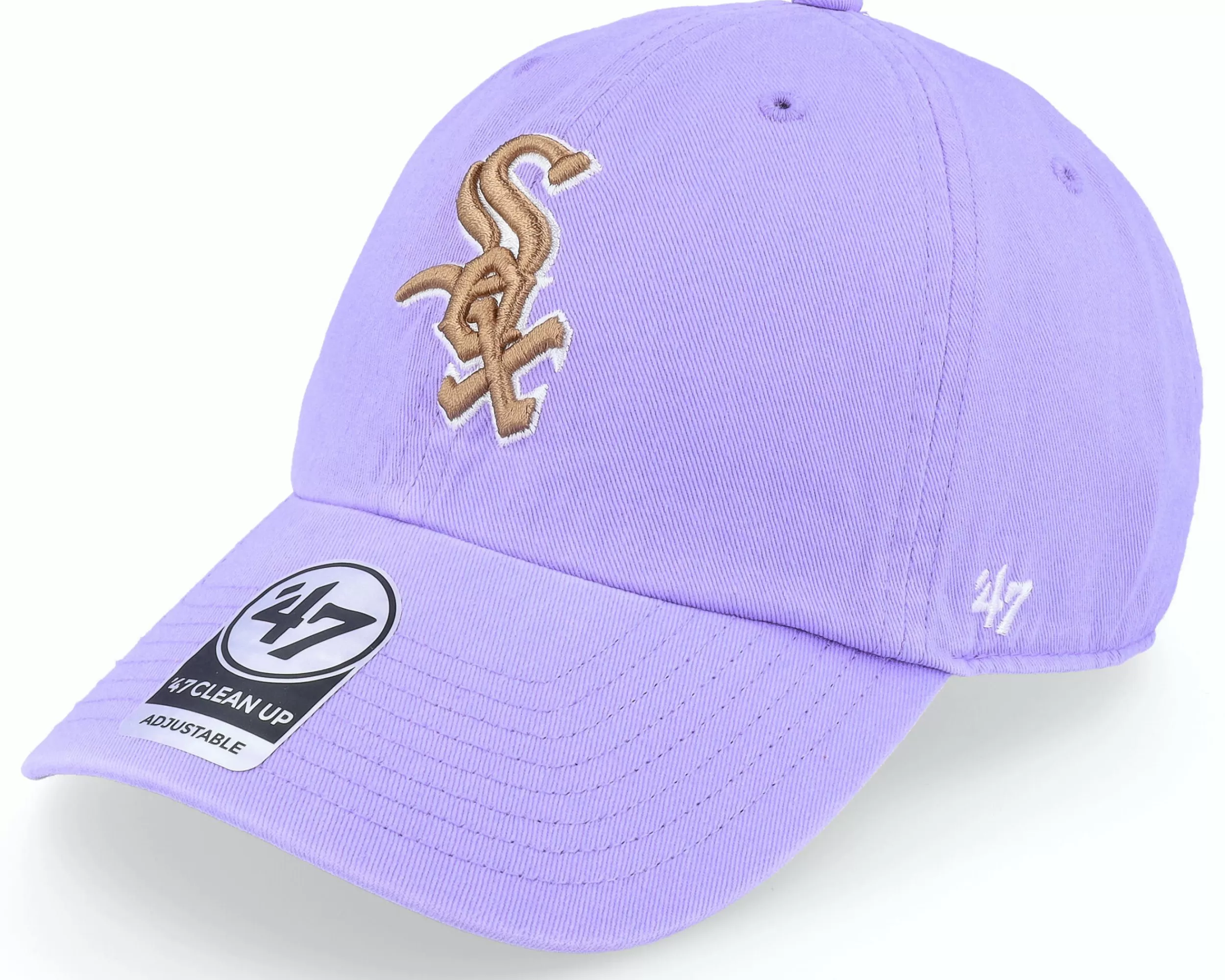 47 Brand Chicago White Sox Mlb Double Under 47 Clean Up Lavendel Dad Cap - -Unisex Dad Cap