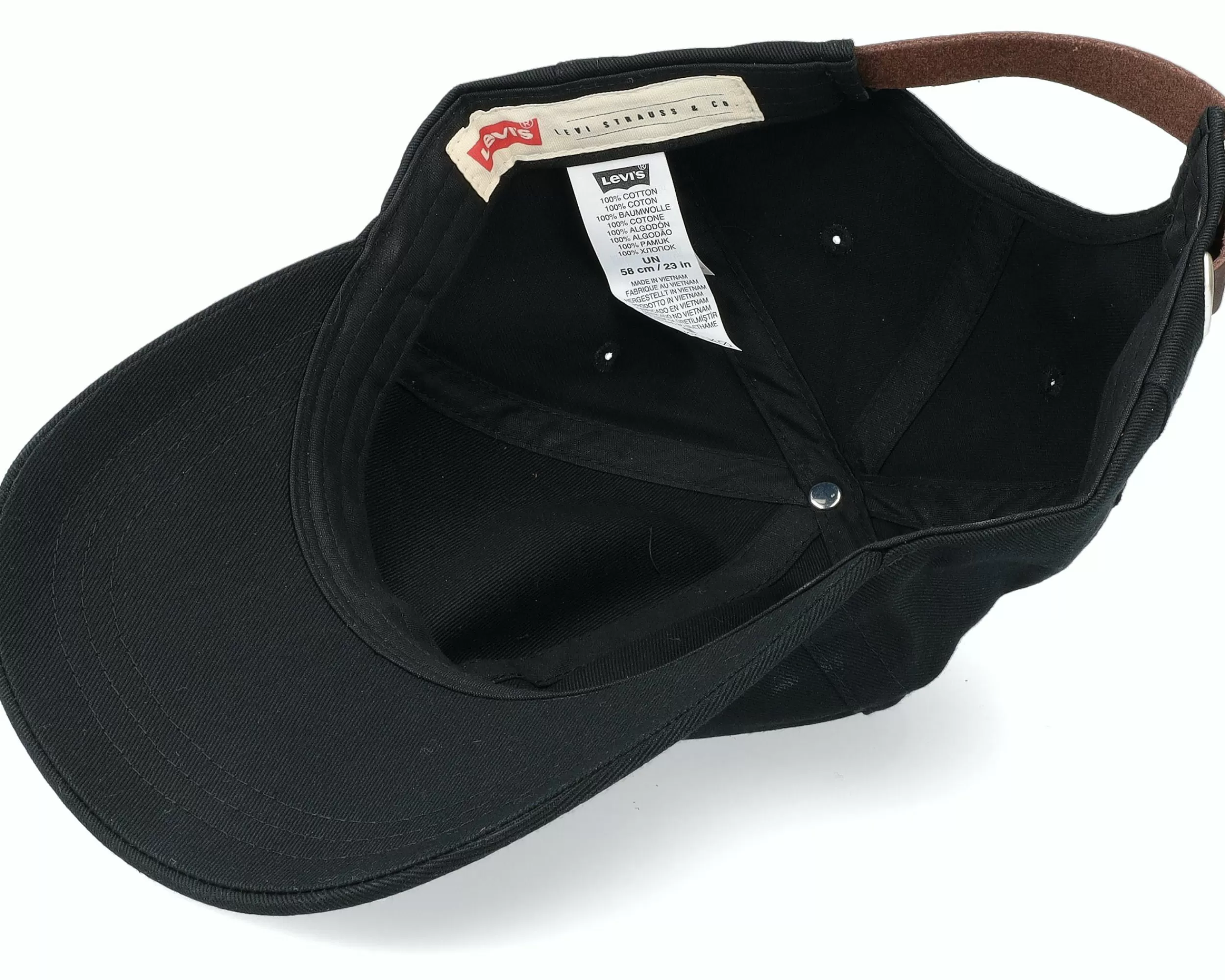 Levi's Classic Twill Red Tab Baseball Regular Black Dad Cap - -Unisex Dad Cap