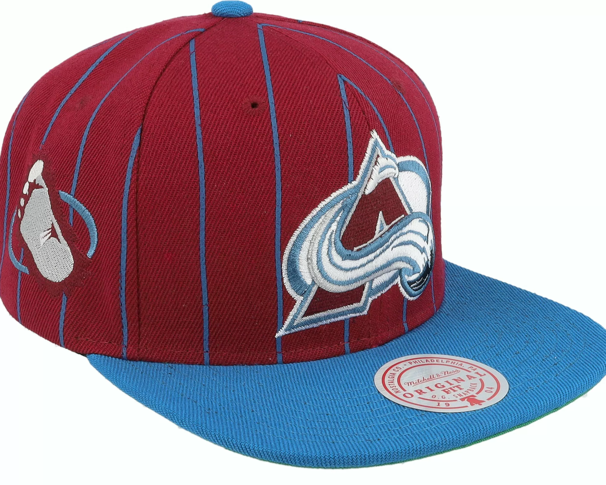 Mitchell & Ness Colorado Avalanche Team Pin Maroon/Blue Snapback - -Unisex Snapback