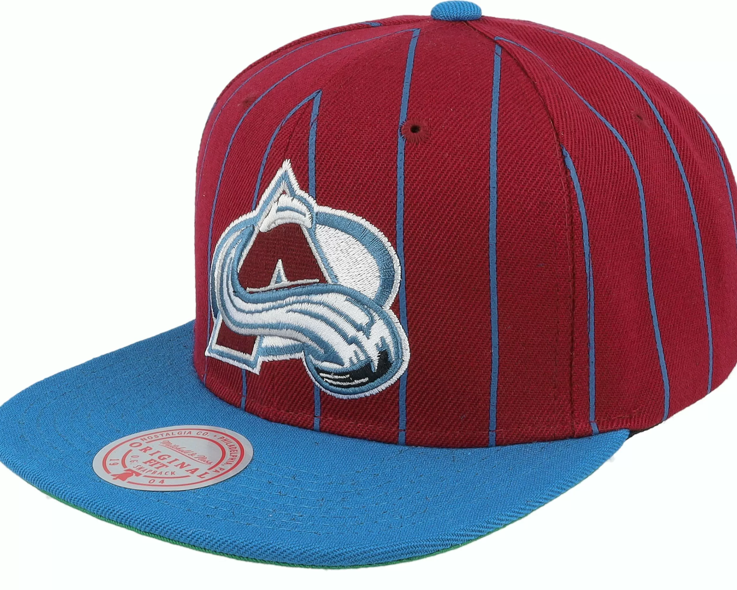 Mitchell & Ness Colorado Avalanche Team Pin Maroon/Blue Snapback - -Unisex Snapback
