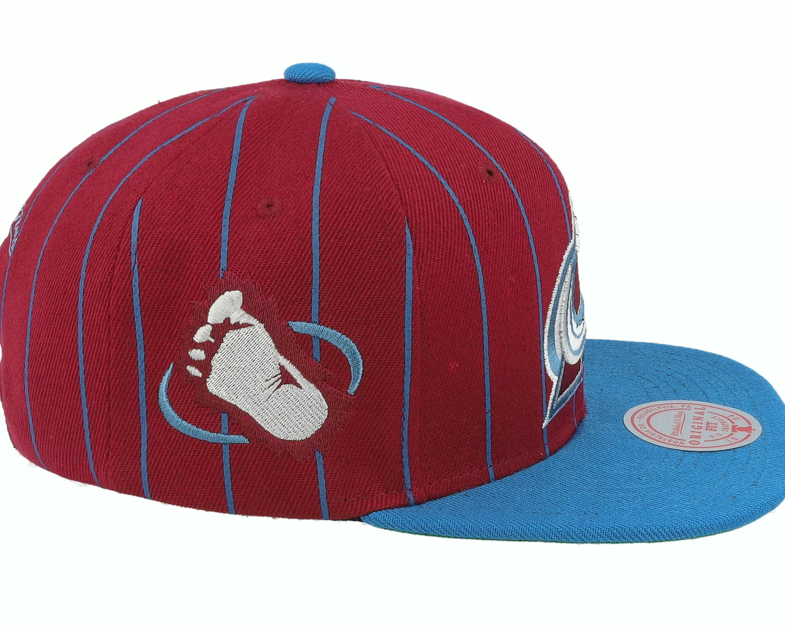 Mitchell & Ness Colorado Avalanche Team Pin Maroon/Blue Snapback - -Unisex Snapback