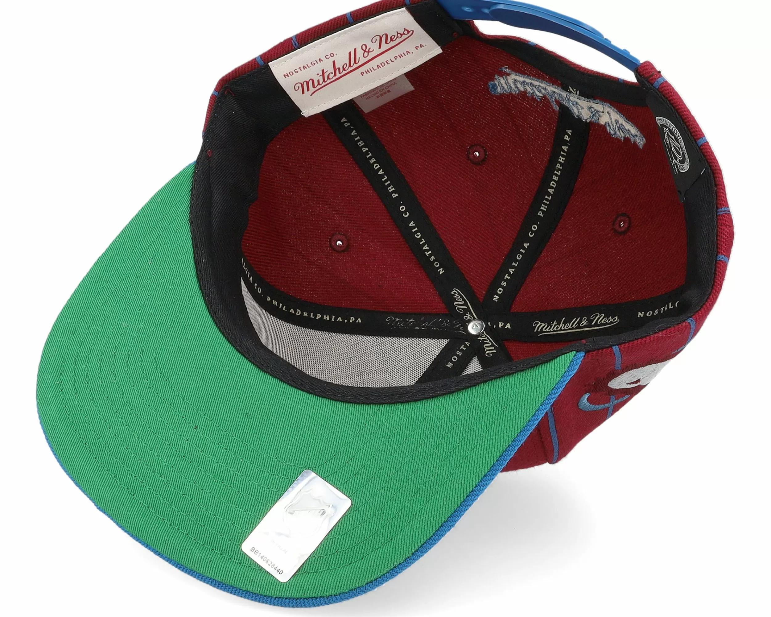 Mitchell & Ness Colorado Avalanche Team Pin Maroon/Blue Snapback - -Unisex Snapback