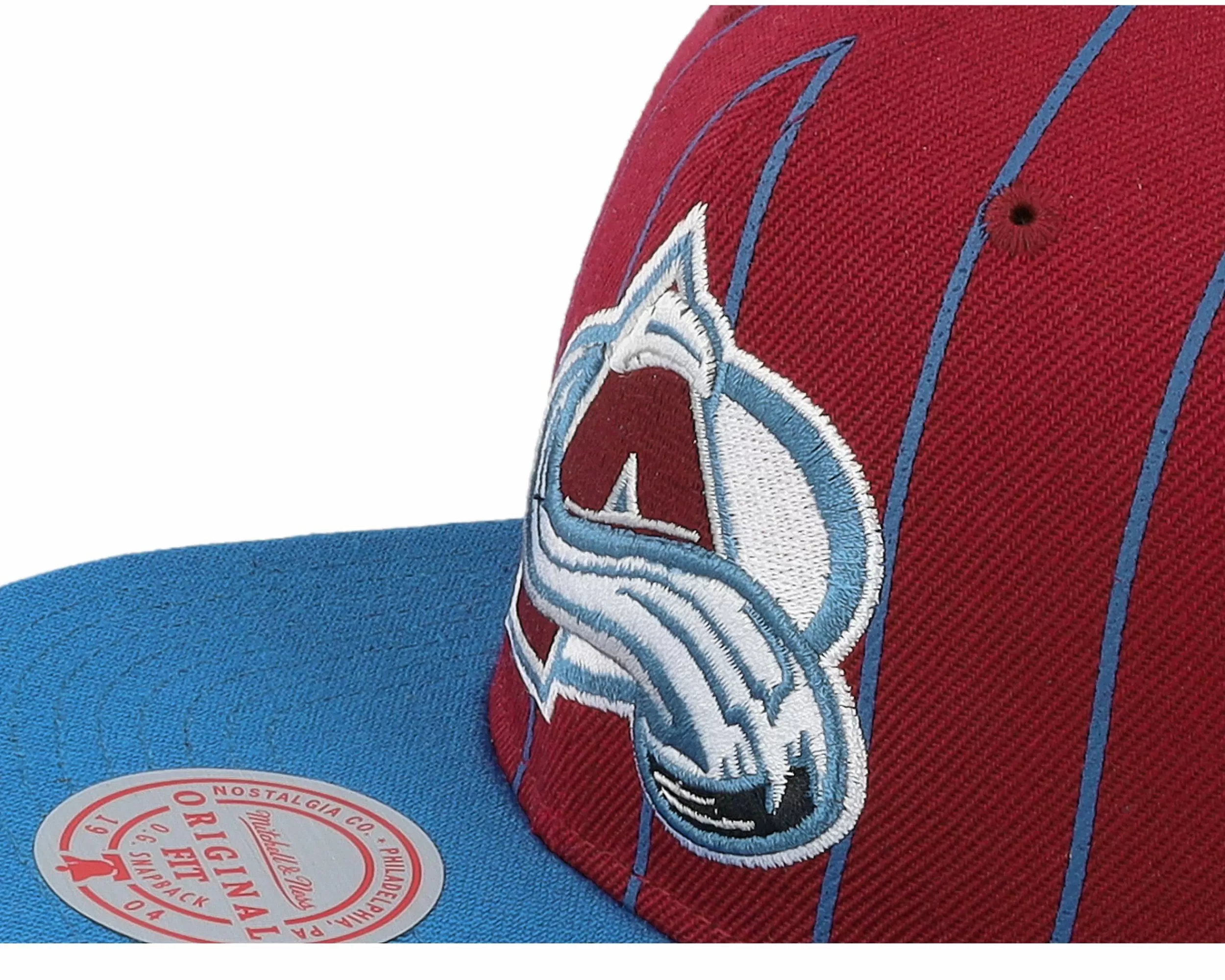 Mitchell & Ness Colorado Avalanche Team Pin Maroon/Blue Snapback - -Unisex Snapback