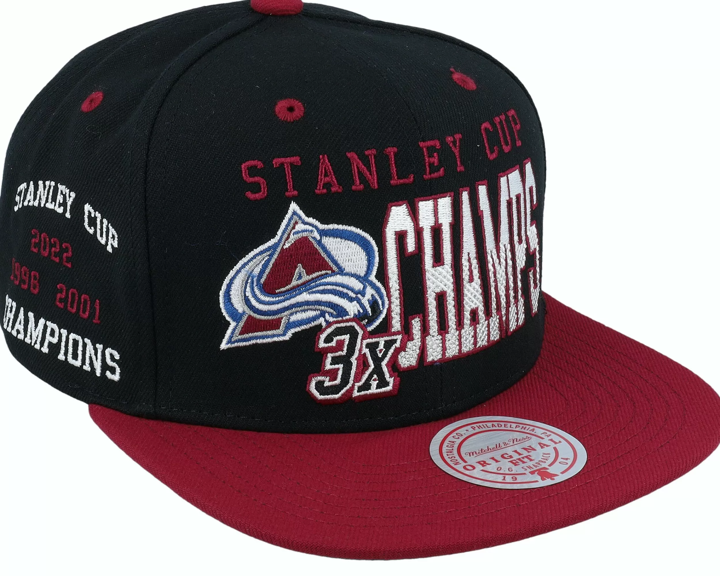 Mitchell & Ness Colorado Avalanche Xl Champ Black Snapback - -Unisex Snapback