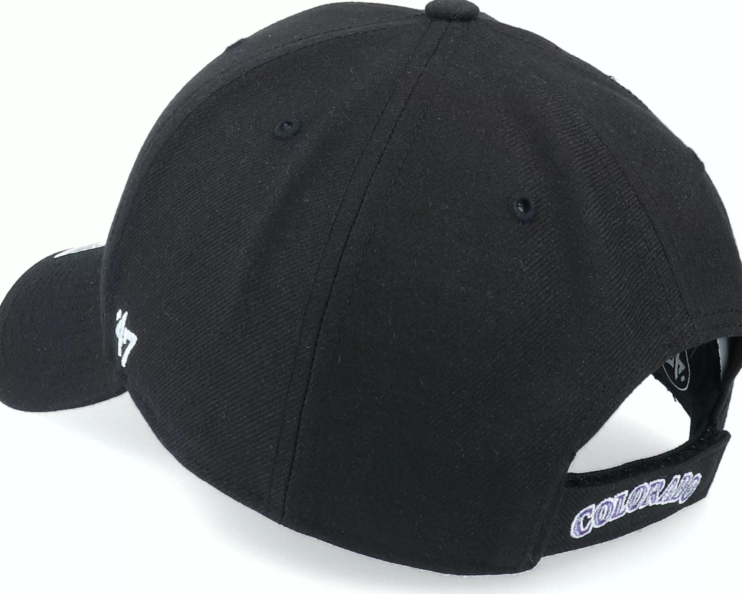 47 Brand Colorado Rockies Mvp Black Adjustable - -Unisex Adjustable