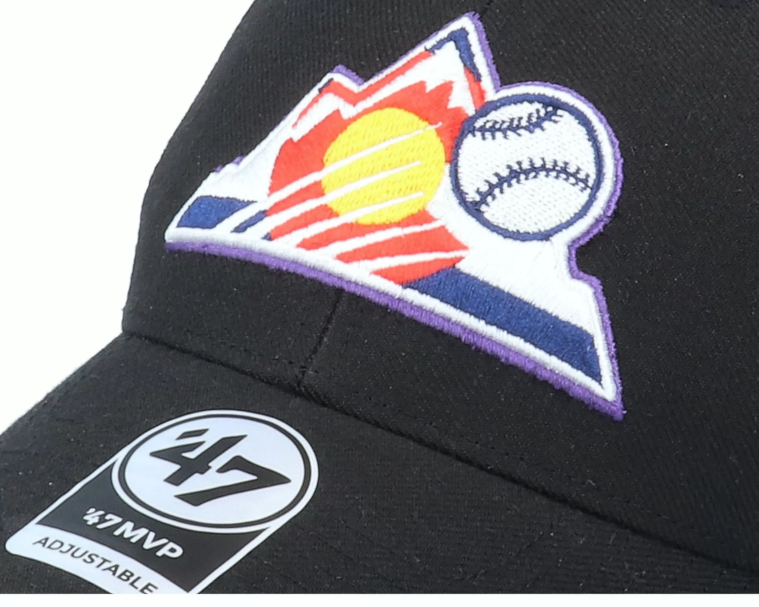 47 Brand Colorado Rockies Mvp Black Adjustable - -Unisex Adjustable