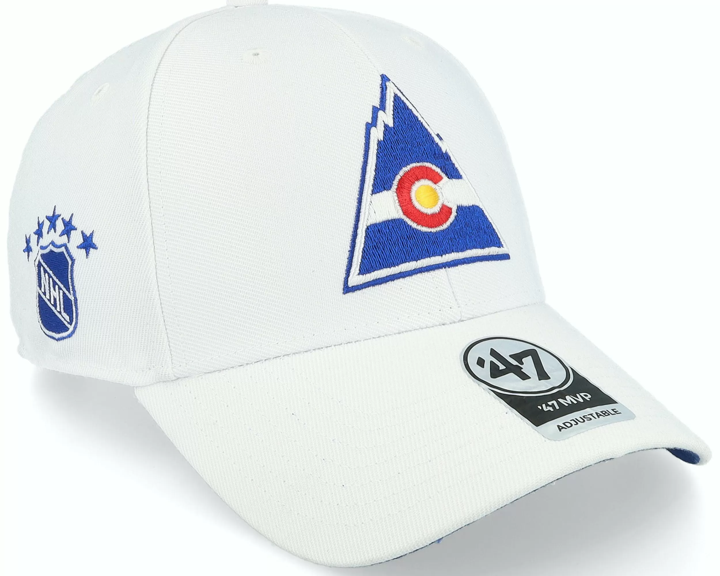 47 Brand Colorado Rockies Nhl Vintage S.Shot 47 Mvp White Adjustable - -Unisex Adjustable